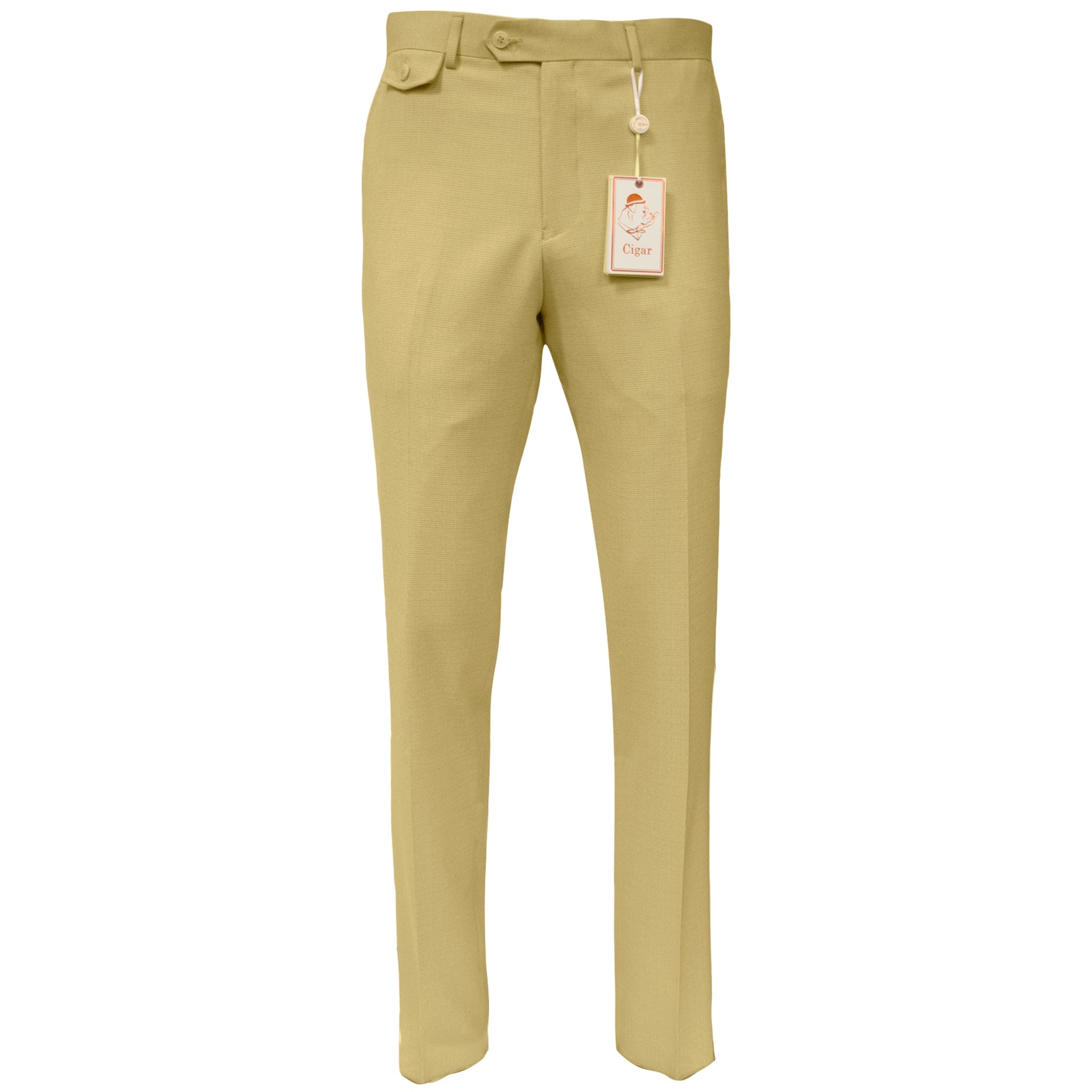 MARENZIO GROUP, INC. P CS YELLOW / 32 CGR RELAXED FIT DRESS PANTS/SL-829