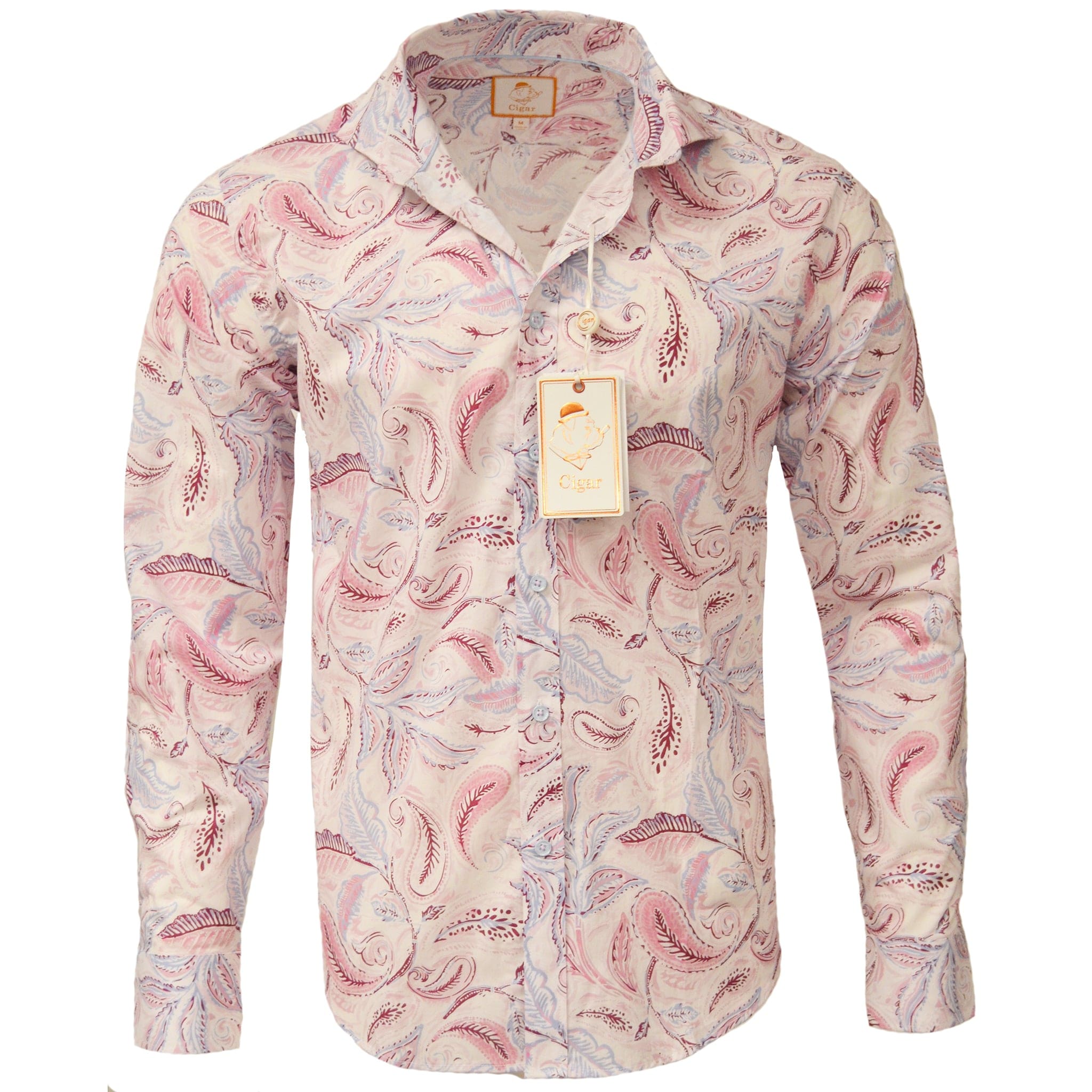 MARENZIO GROUP, INC. S AL PINK / MED CIGAR ORGINAL SPORT SHIRTS/M-1803