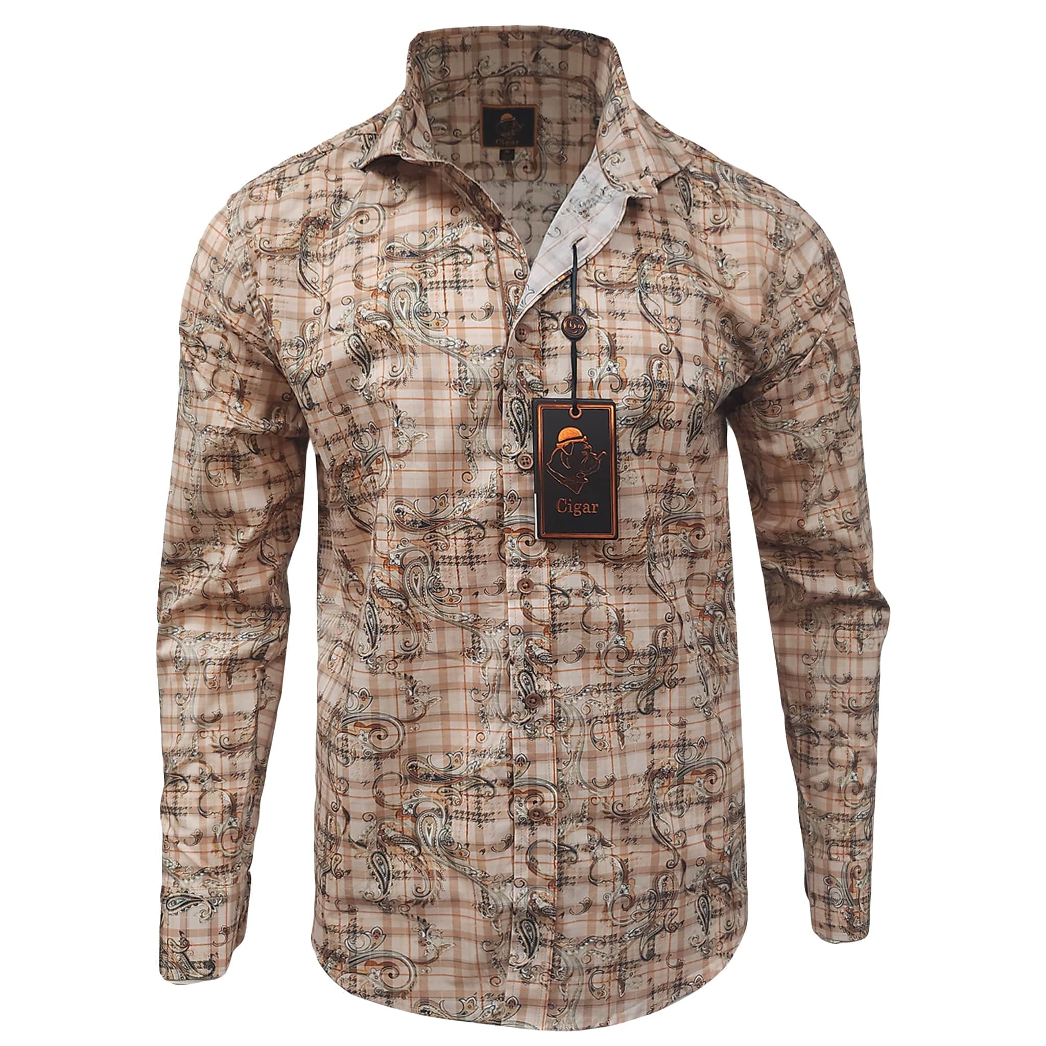 MARENZIO GROUP, INC. S AL RUST / MED Cigar Sport Shirt/M-1852