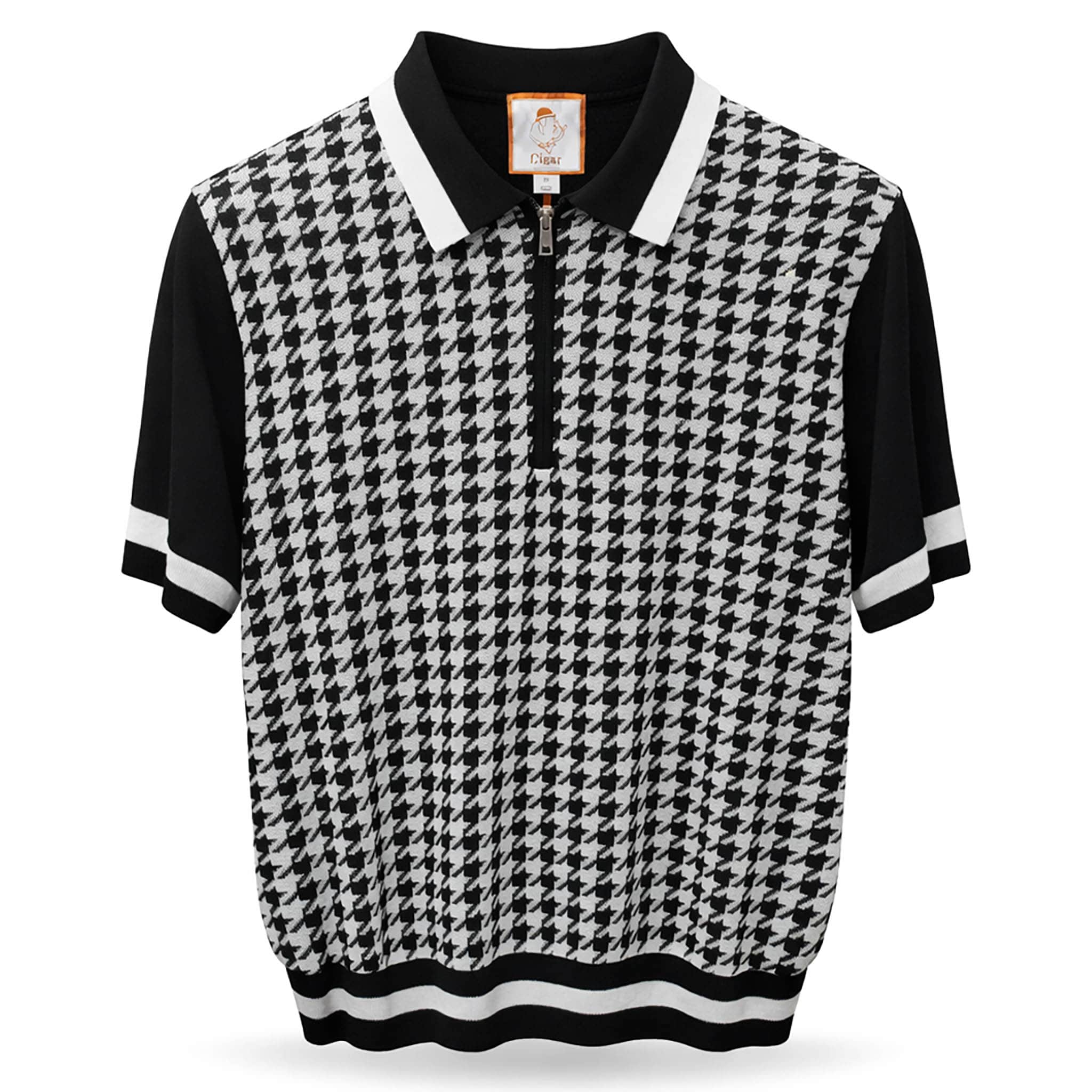 MARENZIO GROUP, INC. T P S BLACK / MED Cigar Premium Short Sleeve Knit Collection/Pj-1620