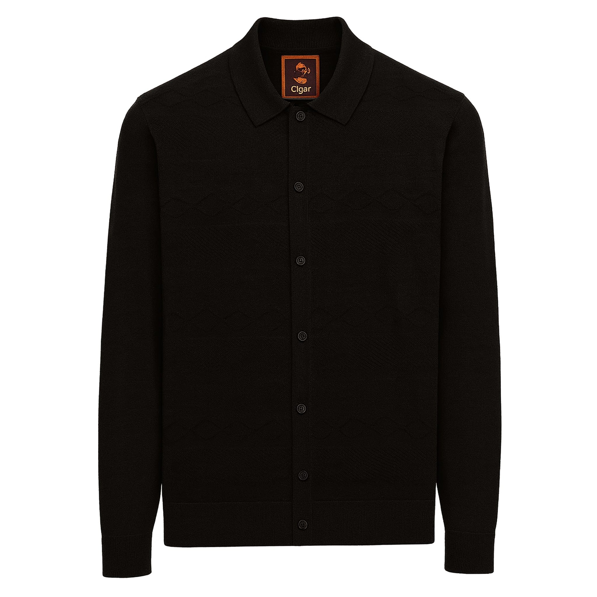 MARENZIO GROUP, INC. T PL BLACK / M CGR KNIT SHIRT/KS-431