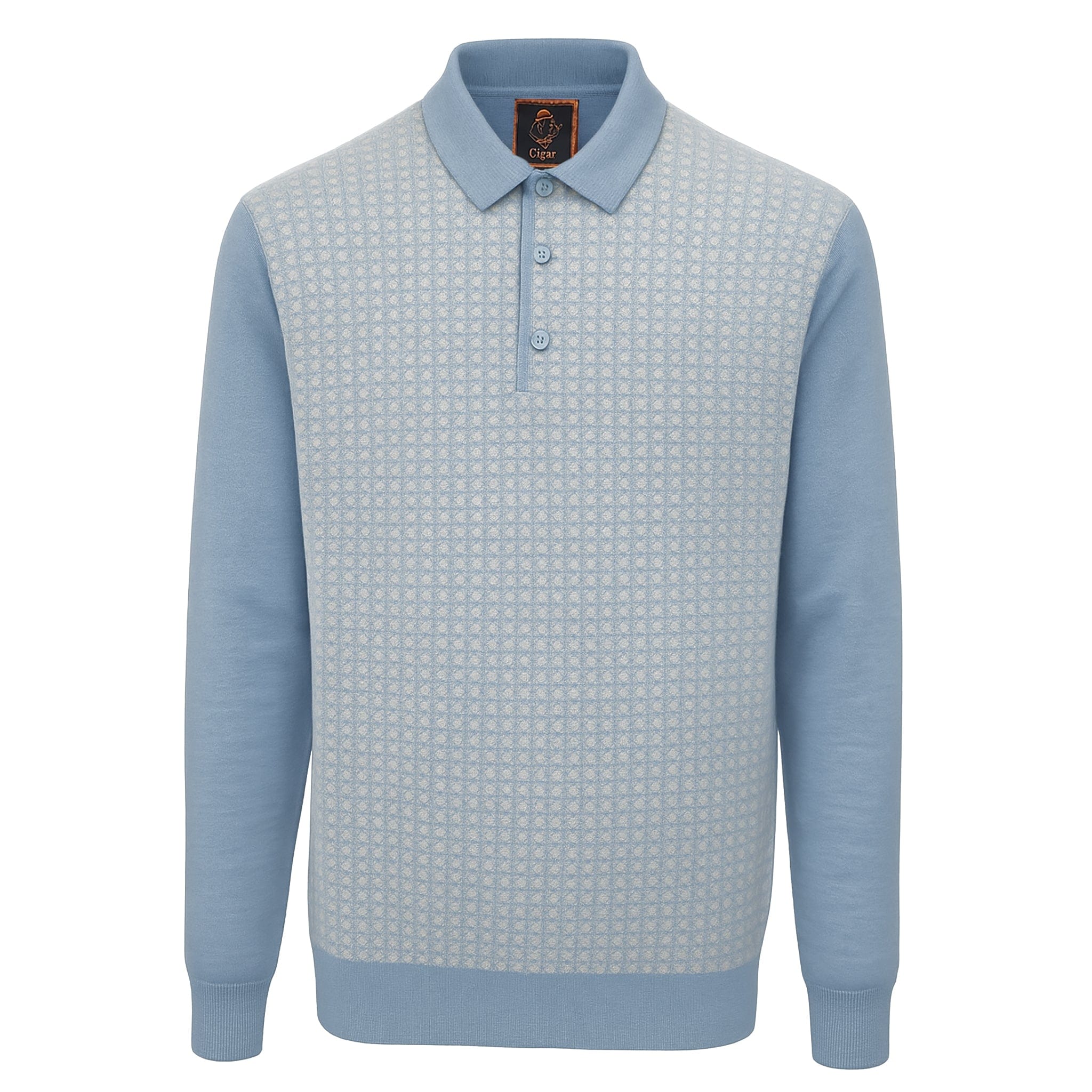 MARENZIO GROUP, INC. T PL SKY / M CGR POLO SWEATER/P-420
