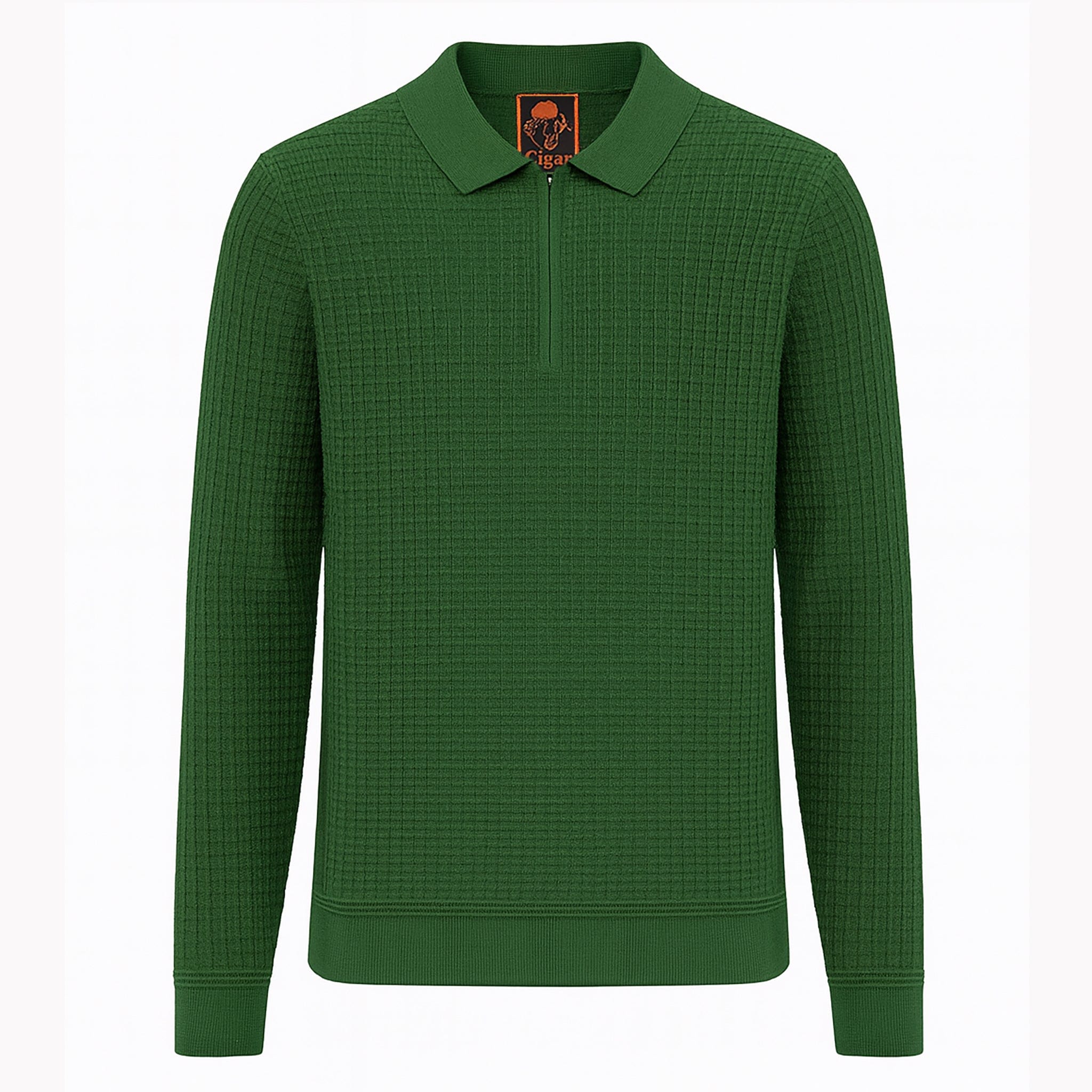 MARENZIO GROUP, INC. T PL GREEN / M CGR POLO SWEATER/P-512