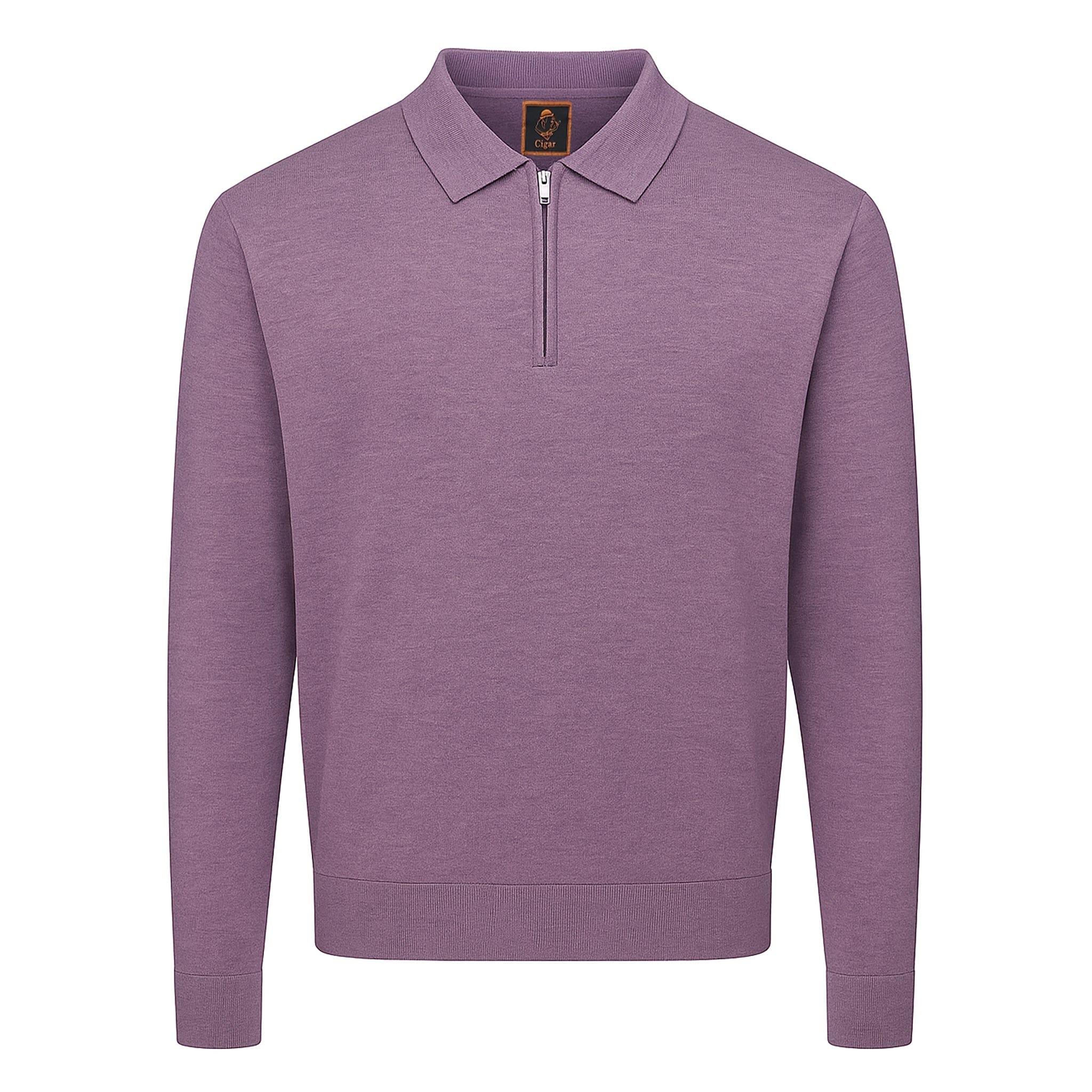 MARENZIO GROUP, INC. T PL LAVENDER / M CGR SOLID POLO SWEATER