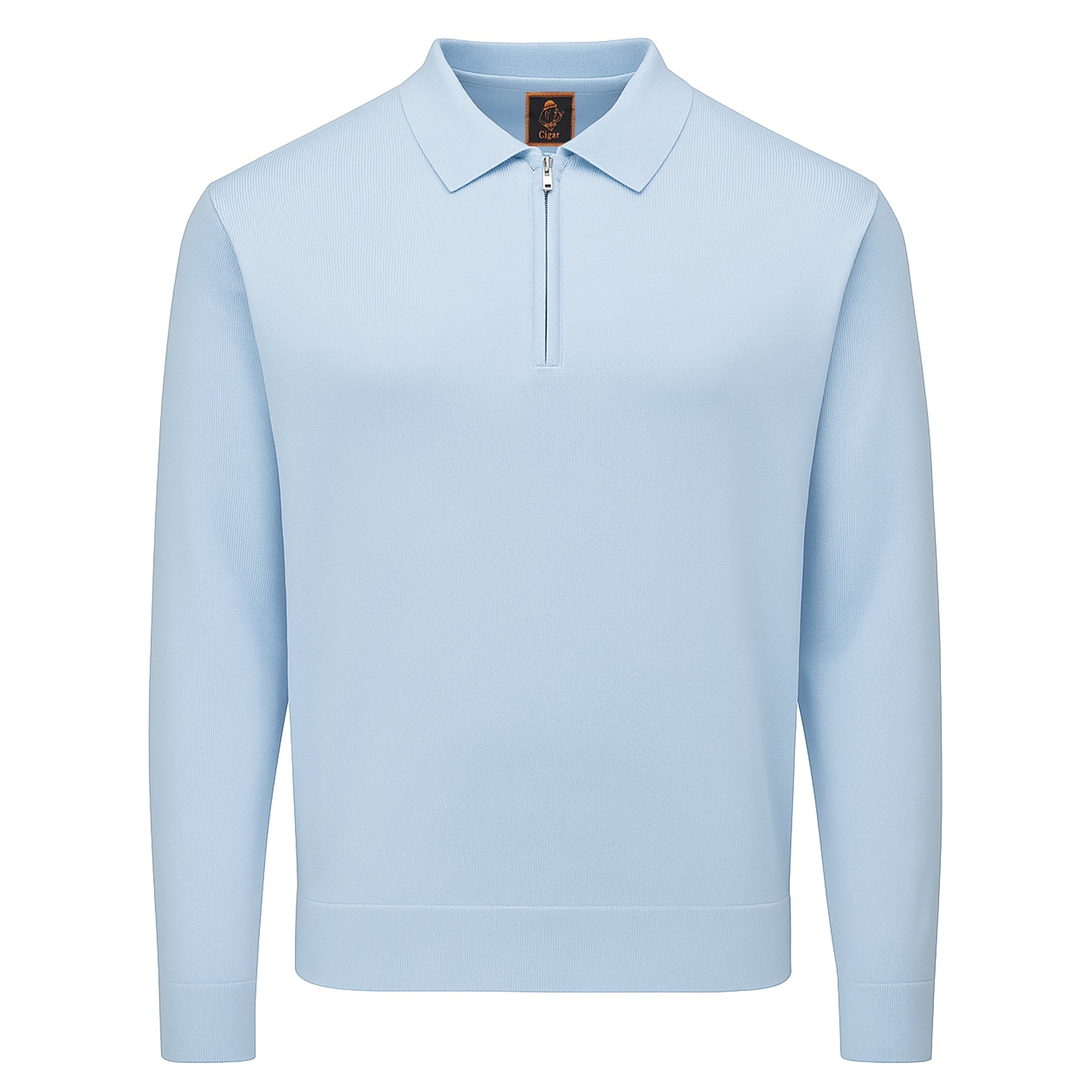 MARENZIO GROUP, INC. T PL SKY / M CGR SOLID POLO SWEATER