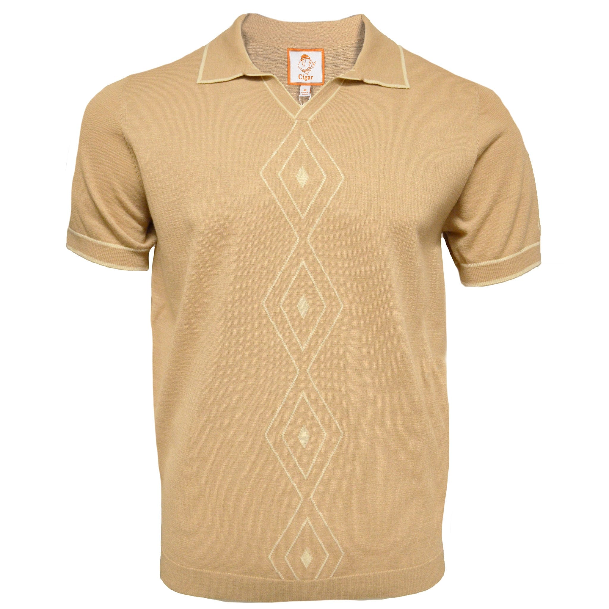 MARENZIO GROUP, INC. T PS SAND / MED CGR POLO CASUAL KNITS/PJ-1530