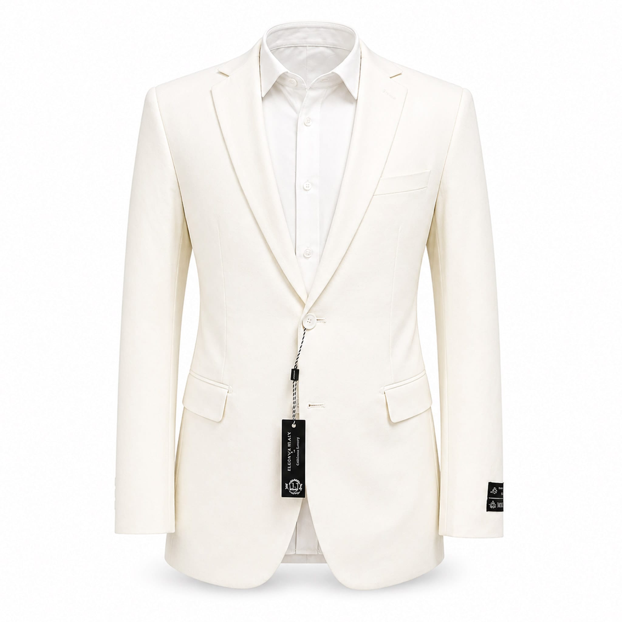 MARINA IMPORT O F L Linen Men’s 2-Piece Suit Slim Fit – Classic Formal Blazer & Pants Set