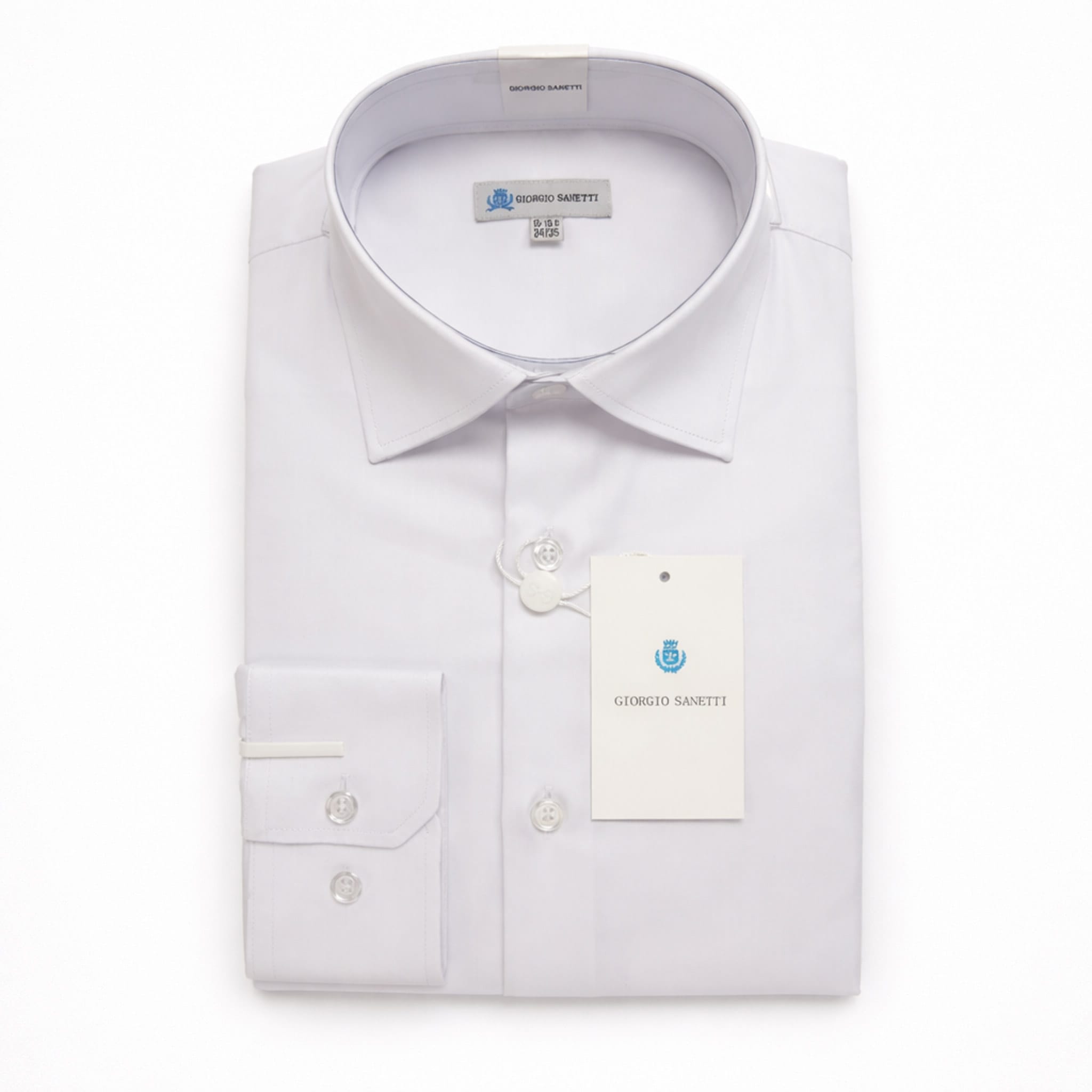 MARINA IMPORT S C WHT 4/5 / 15.0 Giorgio Sanetti Dress Shirt-Bamboo