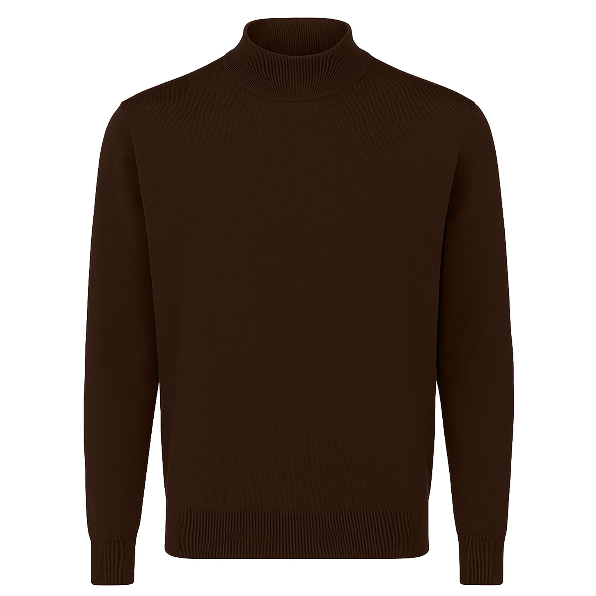 MERC USA, INC INSEARCH T PL 25-BROWN / M INSERCH COTTON BLEND MOCK NECK SWEATER/4308