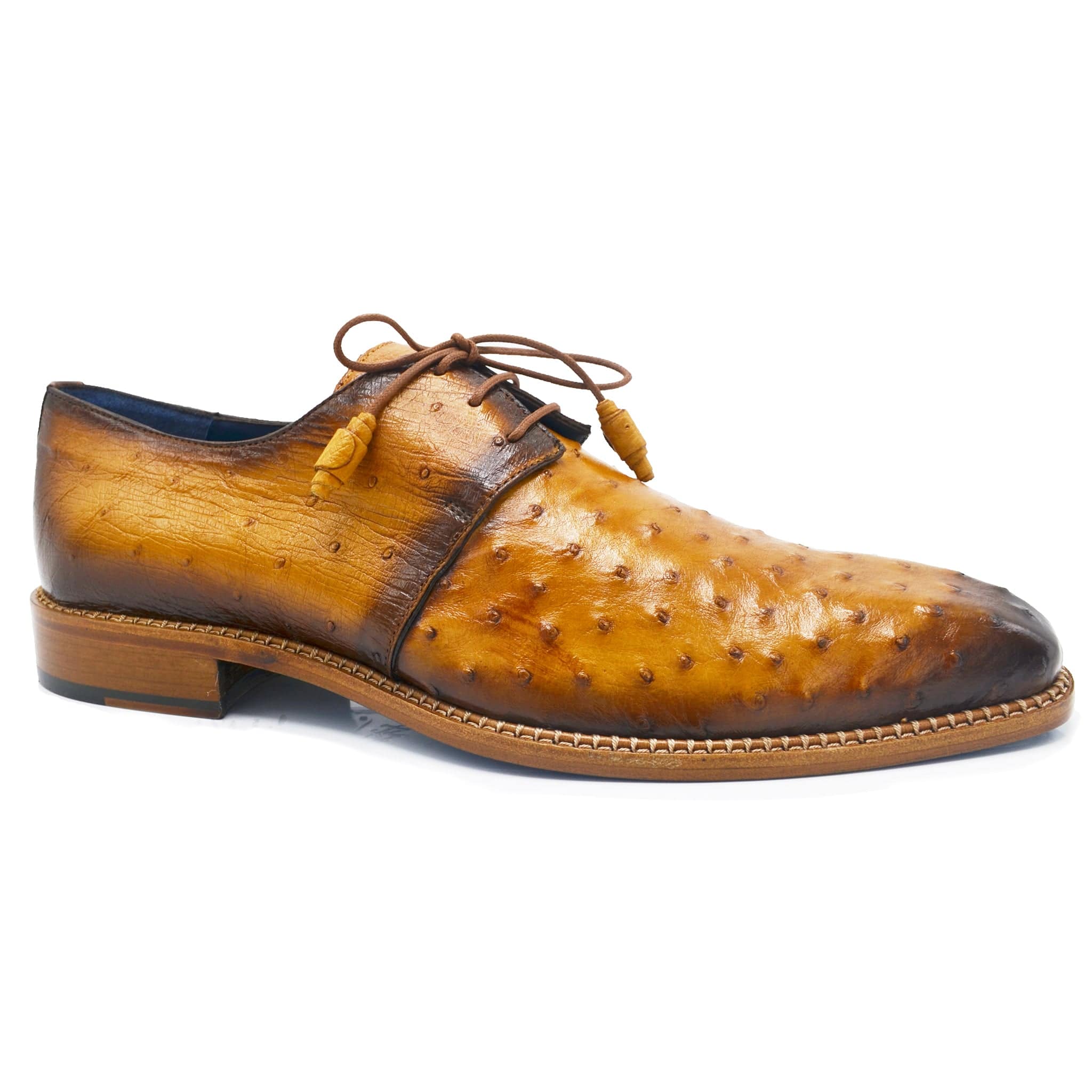 MEZLAN F T CAMEL / 9.0 TILLSON OSTRICH DERBY BY MEZLAN