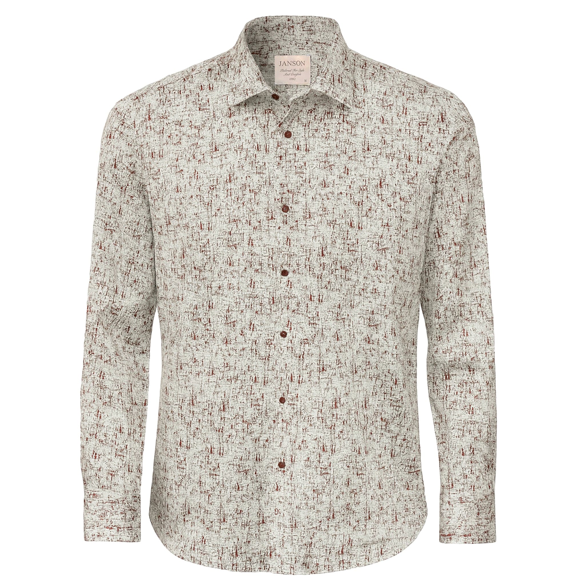 MilanoMensWear S AL M Janson Sport Shirt-100% Cotton Satin Finish, European Made
