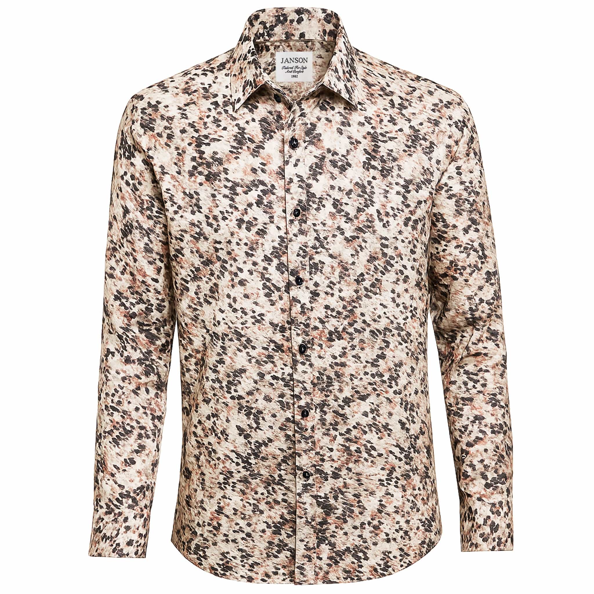 MilanoMensWear S AL M Janson Sport Shirt-100% Cotton Satin Finish, European Made