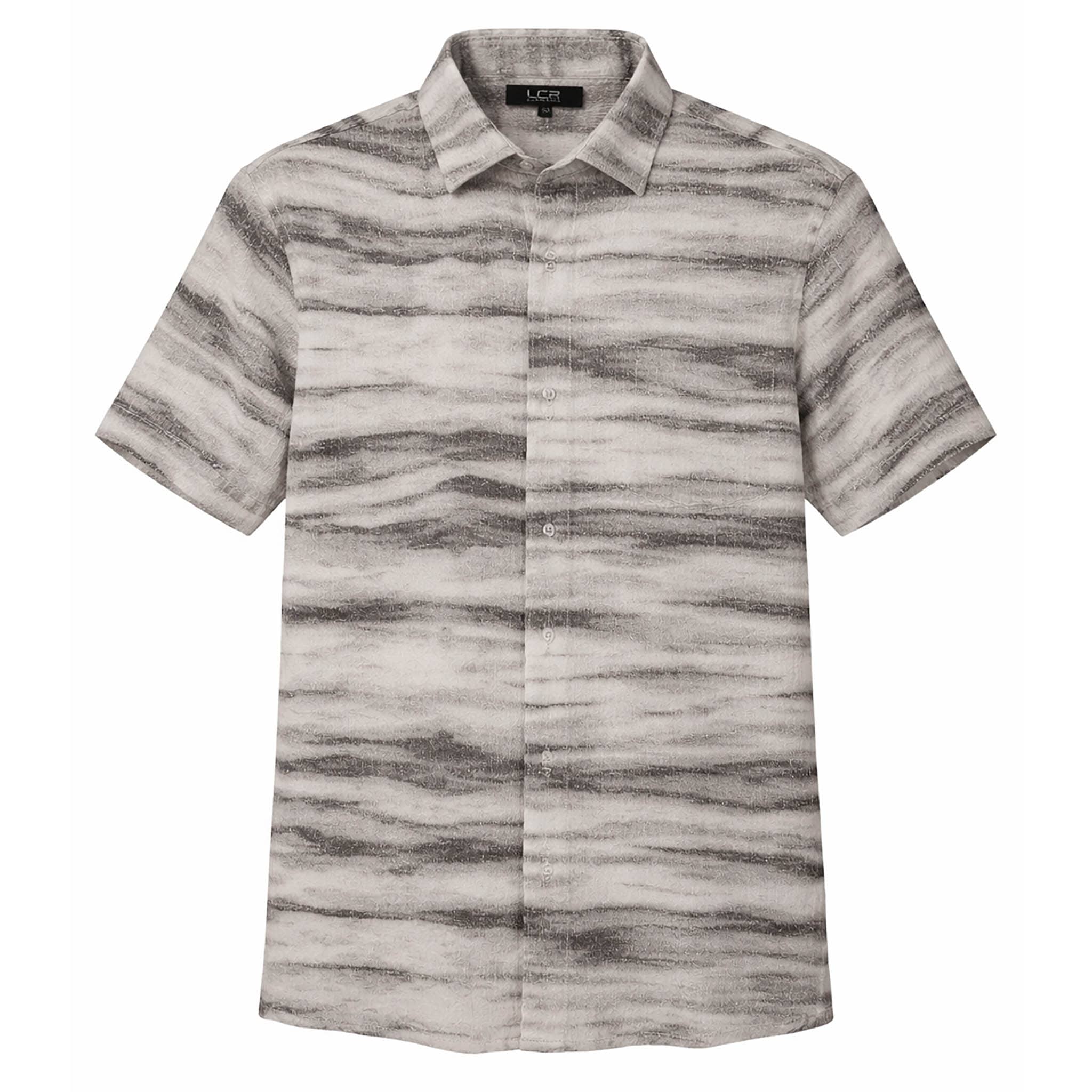 MONTERO INT., INC. S A S BLACK / MED Modern Pattern Short sleeve Shirt / Lc-101-s