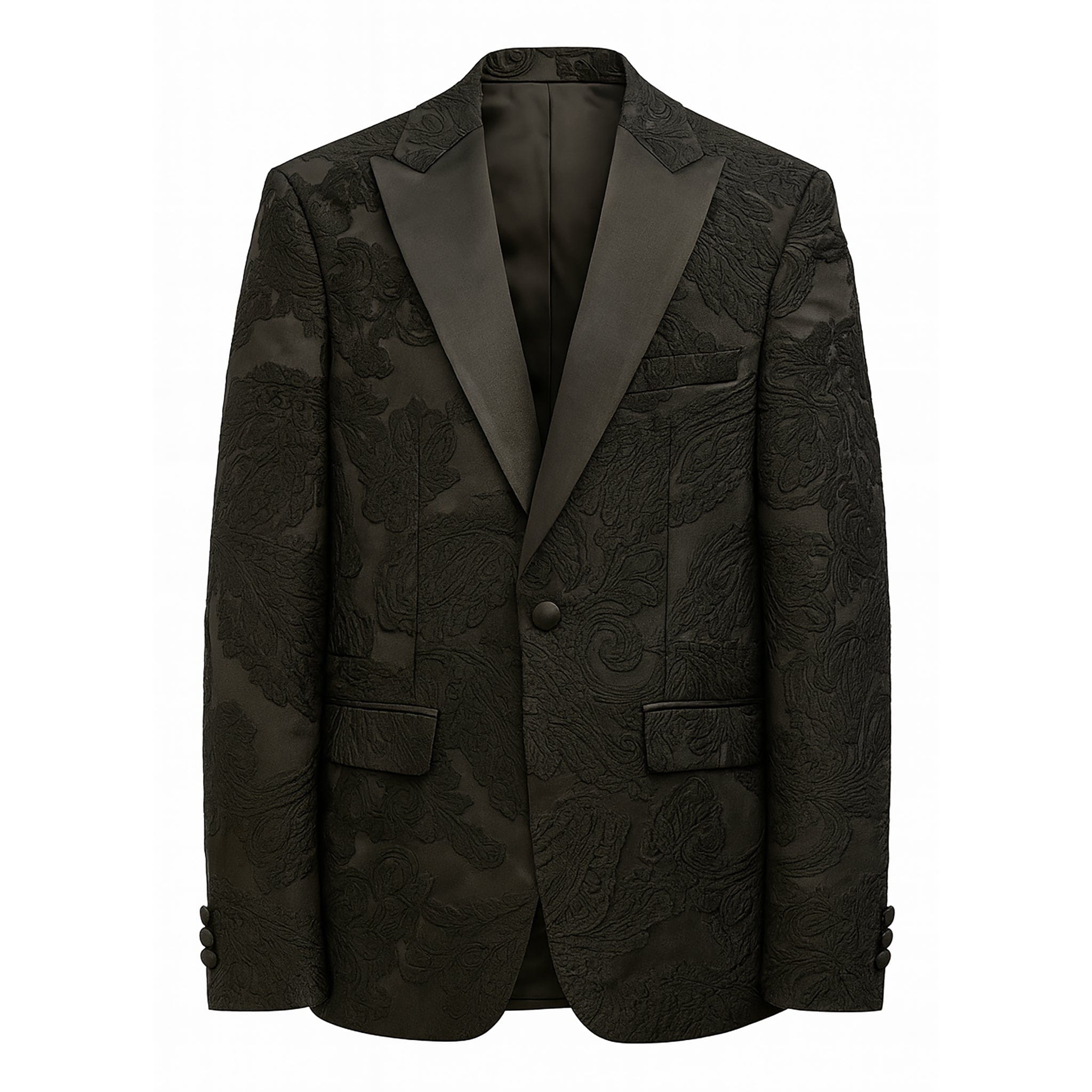 PHITA INTERNATIONAL CORP X JS BLACK / 40 REG Black Jacquard Blazer-Bbt3579