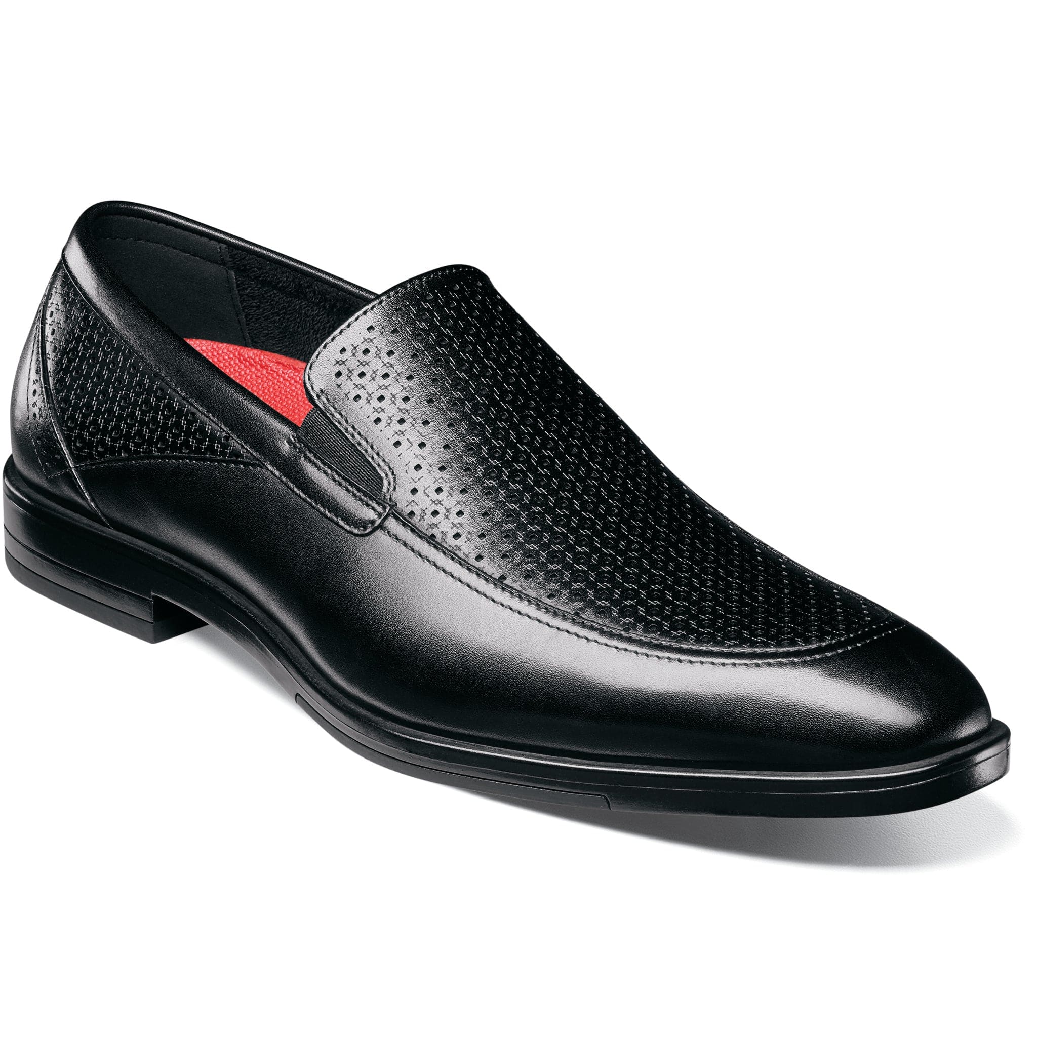 STACY ADAMS SHOE COMPANY F T 001 BLK / 8.5 AIDEN (Moc Toe Slip On)-25655