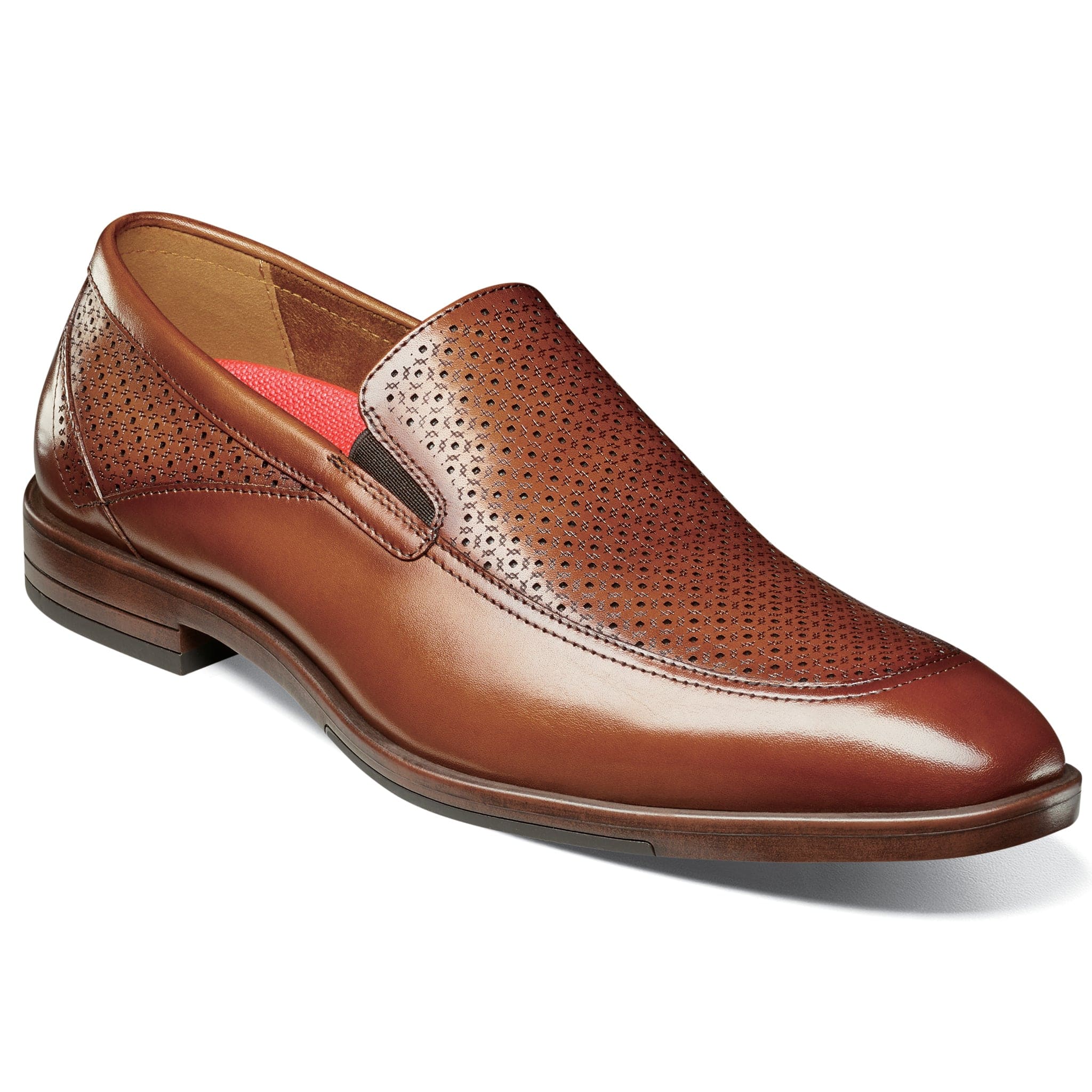 STACY ADAMS SHOE COMPANY F T 221 COGN / 9.0 AIDEN (Moc Toe Slip On)-25655