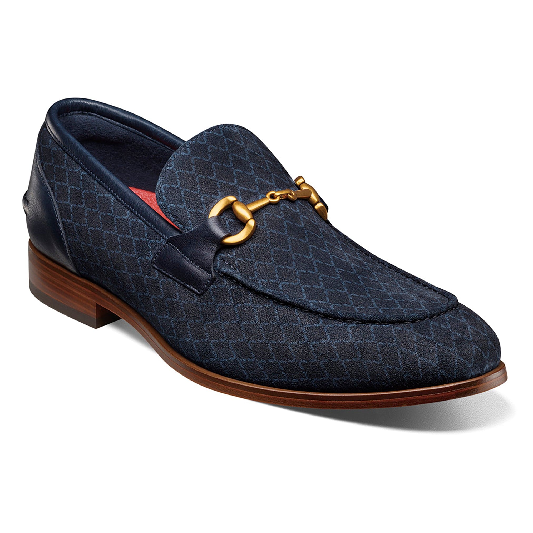 STACY ADAMS SHOE COMPANY F T 410-NAVY / 8.5 Brinkley Moc Toe Bit Slip On/25711