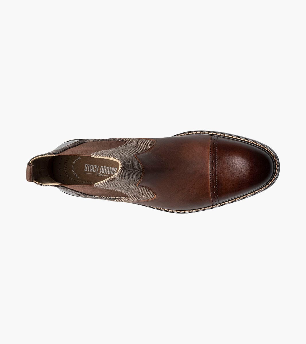 STACY ADAMS SHOE COMPANY F T FINNEY Cap Toe Chelsea Boot/25620
