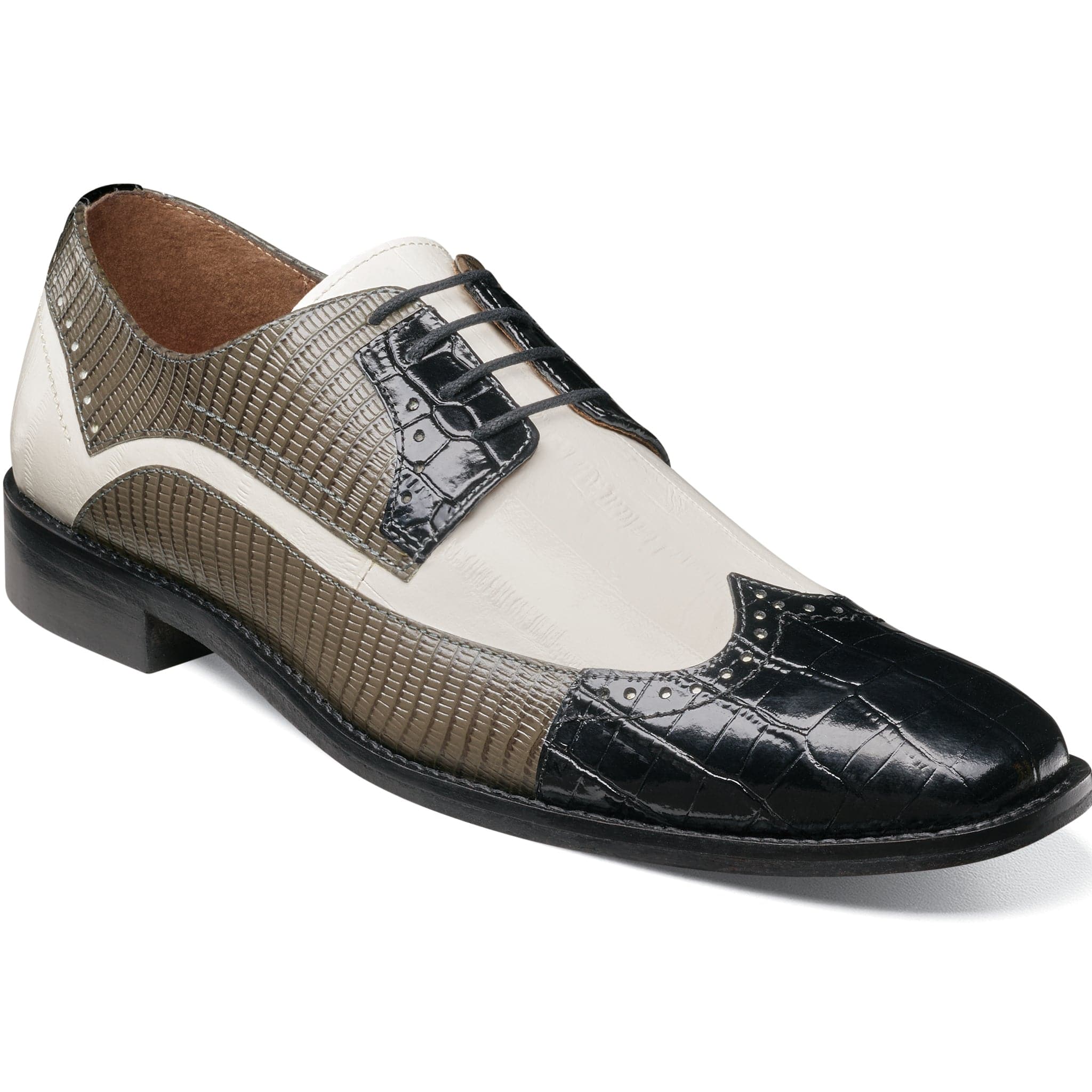 STACY ADAMS SHOE COMPANY F T 910 B/GR / 9.0 GALLINARI (Wingtip Lace Up)-25660