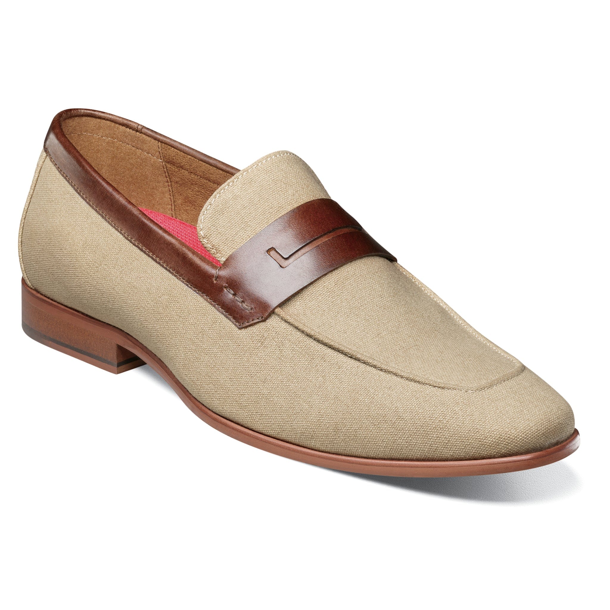 STACY ADAMS SHOE COMPANY F T 288 SAND / 8.5 GILL (Moc Toe Saddle Slip On)-25651