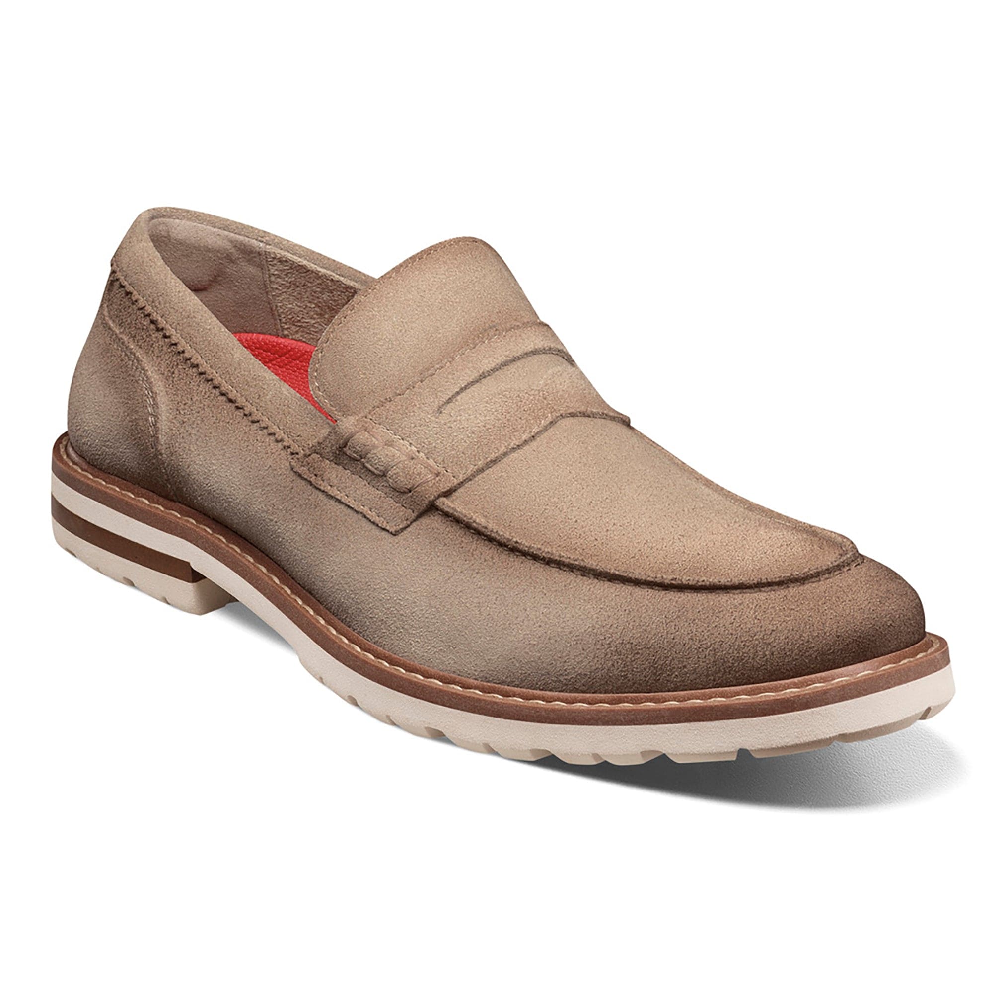 STACY ADAMS SHOE COMPANY F T 269-SAND / 8.5 Hopkins Moc Toe Penny Slip On/25708