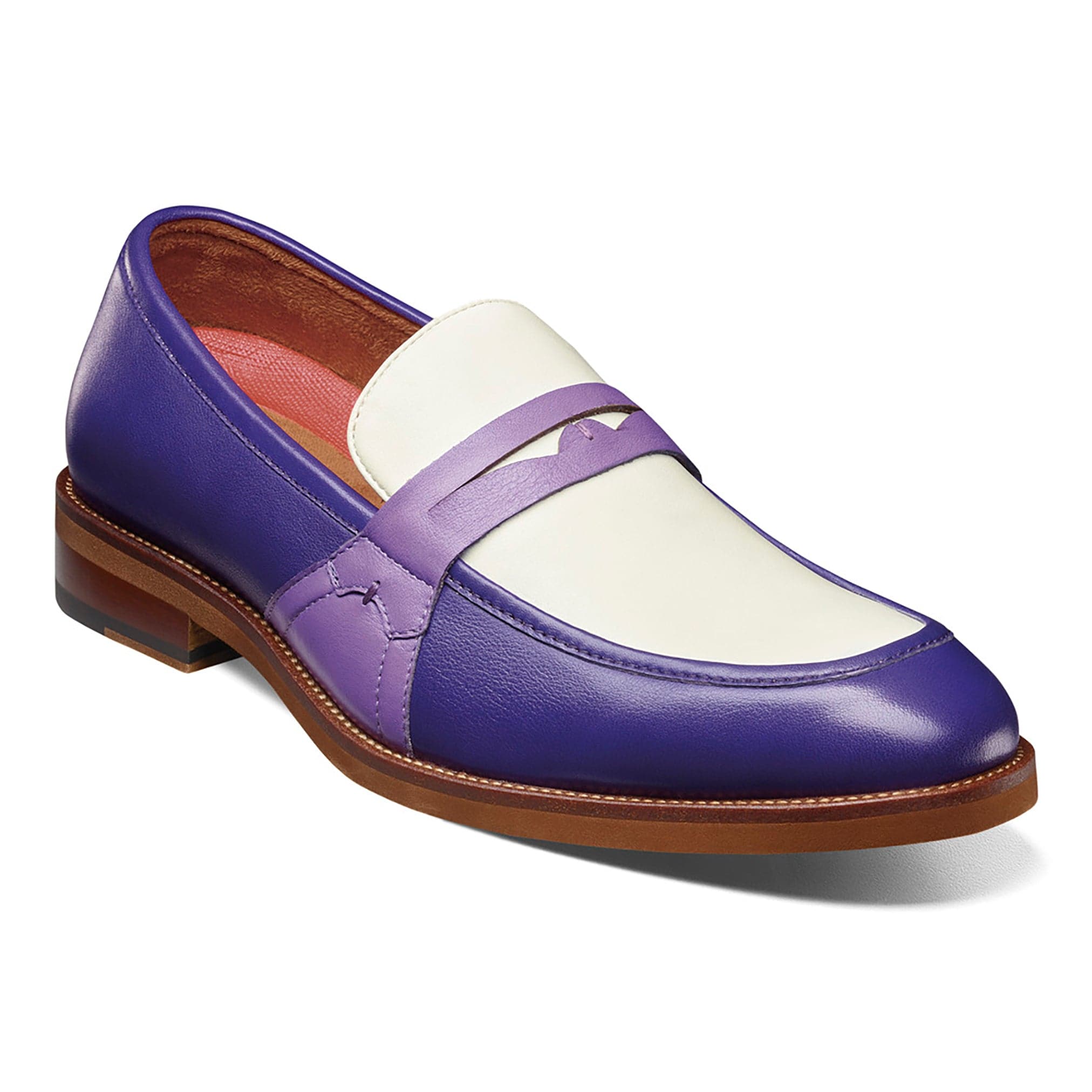 STACY ADAMS SHOE COMPANY F T 540-PRPL / 8.5 Prichard Moc Toe Penny Slip On/25693