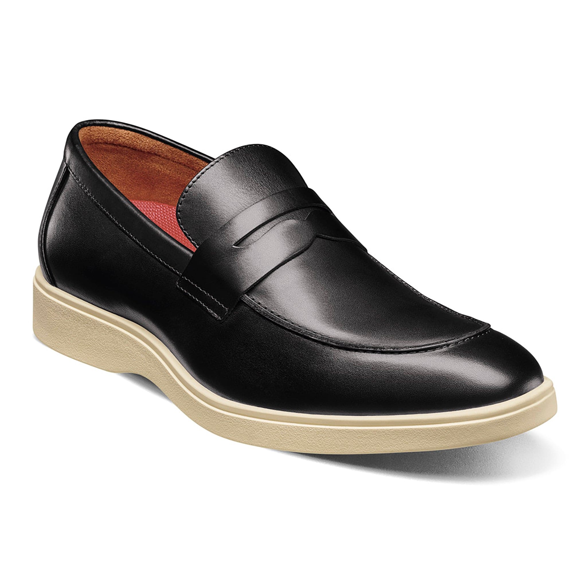STACY ADAMS SHOE COMPANY F T 01 BLACK / 8.5 SPENCER Moc Toe Penny Slip On-25673