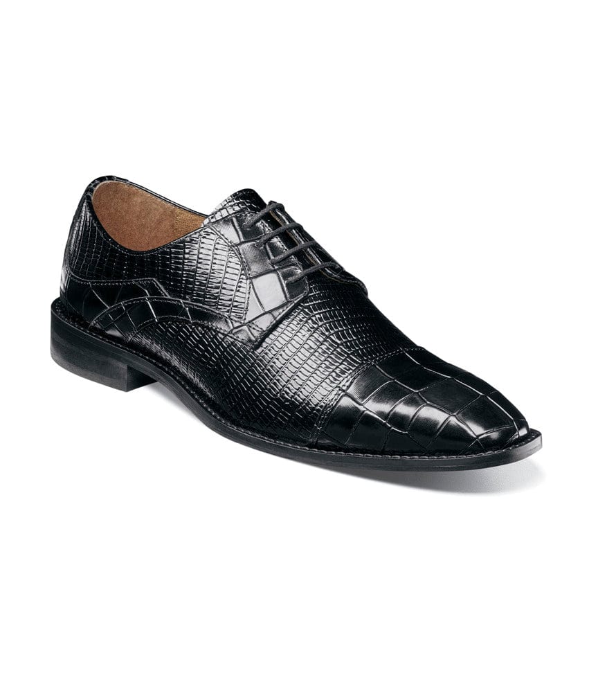 Stacy Adams Triolo Oxford - Men's - Black Croc Print Stacy Adams Triolo Oxford - Men's - Black Croc Print