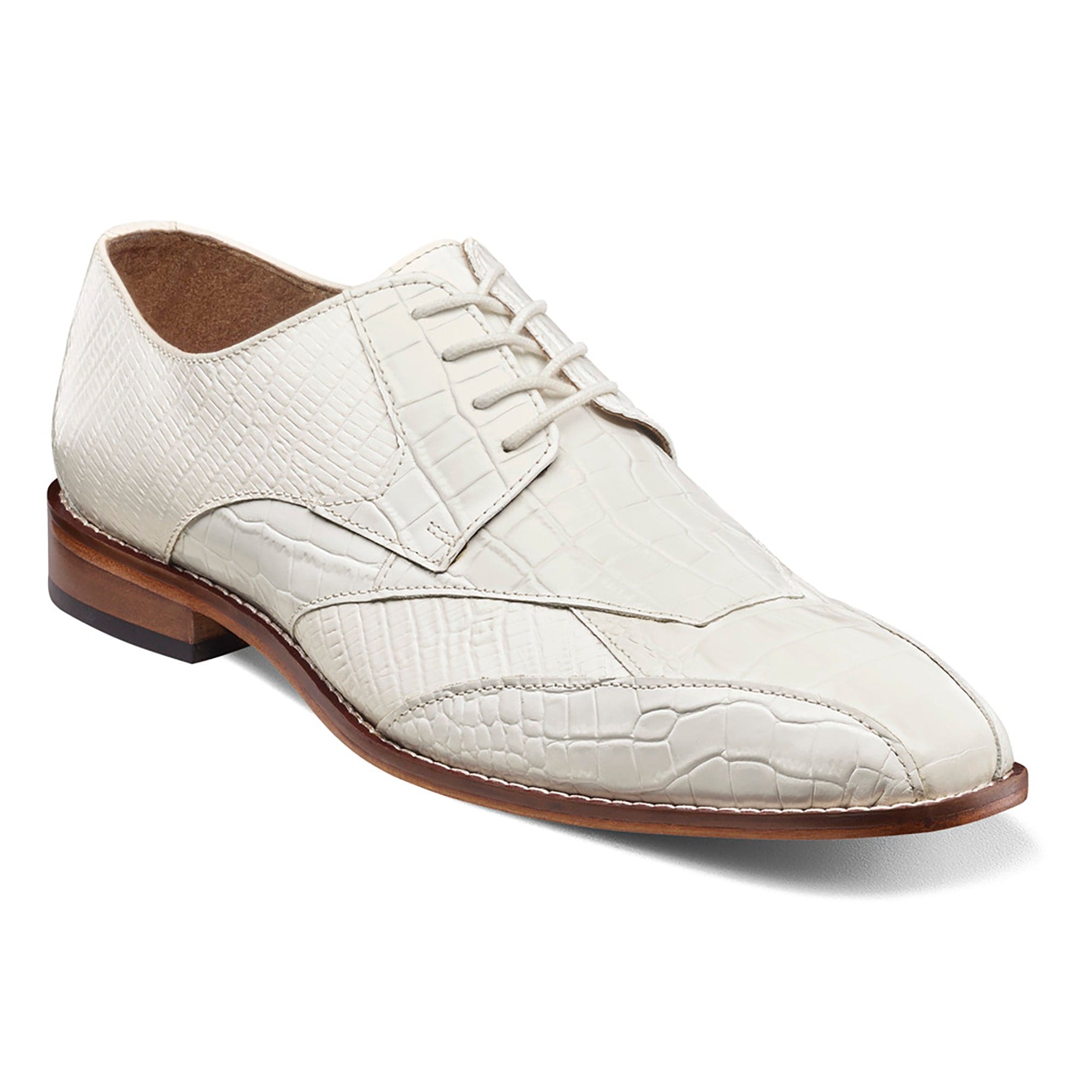 STACY ADAMS SHOE COMPANY F T 100-WHT / 8.5 Tristano Modified Bike Toe Oxford/25694