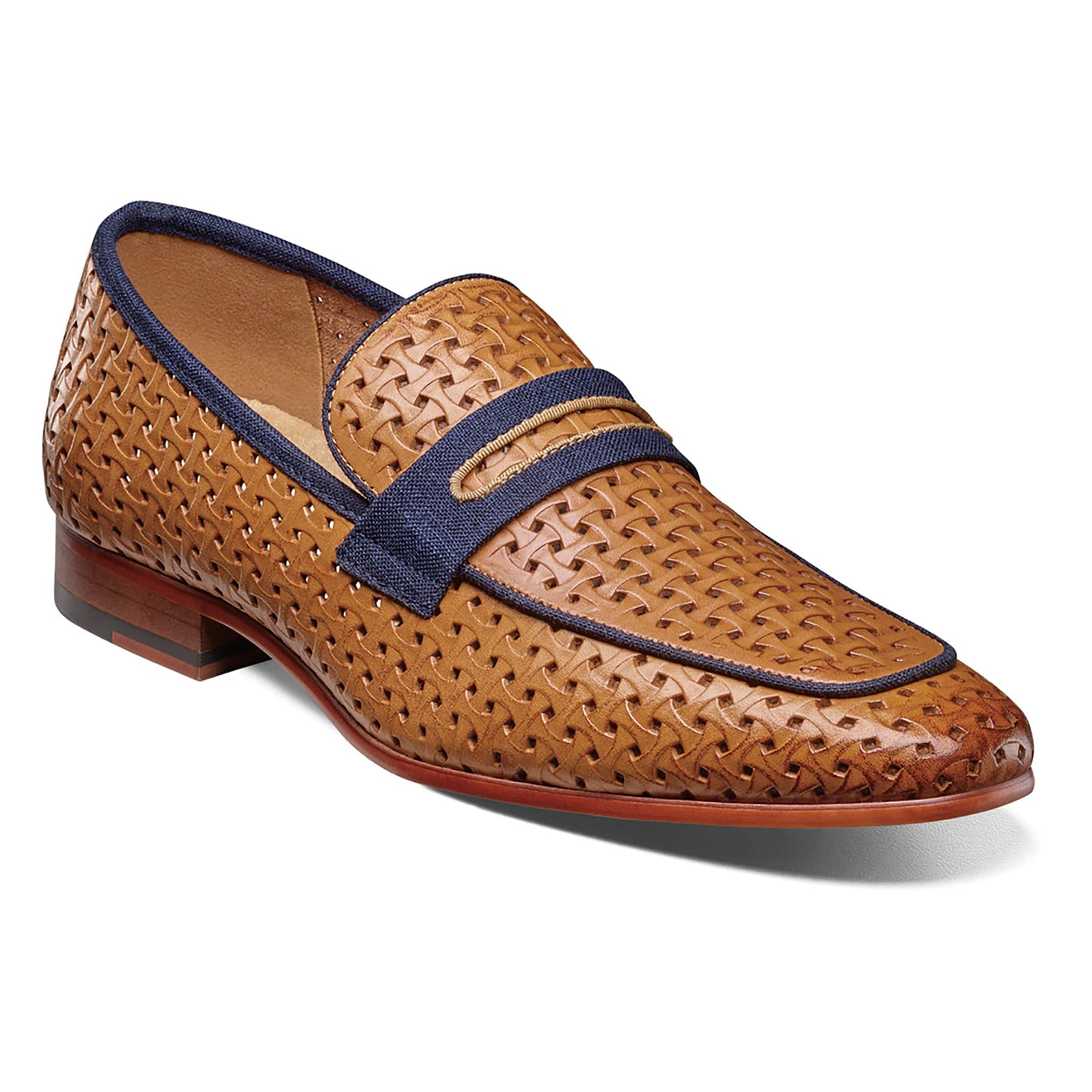 STACY ADAMS SHOE COMPANY F T 280-NAT / 8.5 Winstead Moc Toe Saddle Slip On/25704
