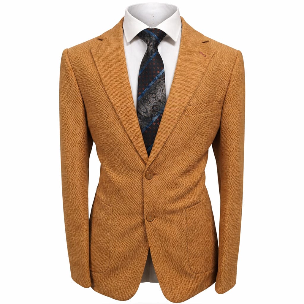SUSLO COUTURE J C S SASLU Couture Men’s Textured Blazer – Classic Fit Dress Jacket/Sc601