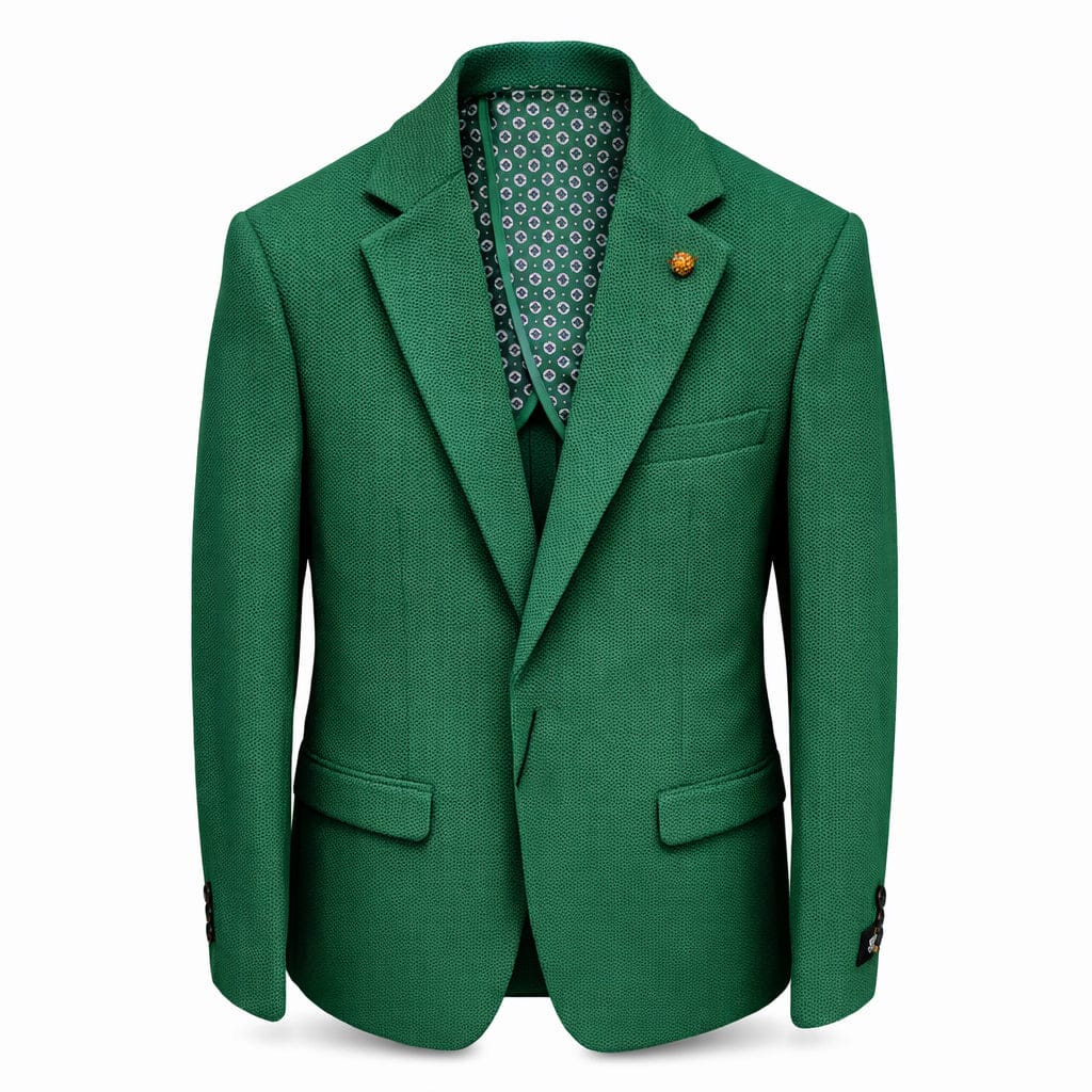 SUSLO COUTURE J C S SASLU Couture Men’s Textured Blazer – Classic Fit Dress Jacket/Sc601
