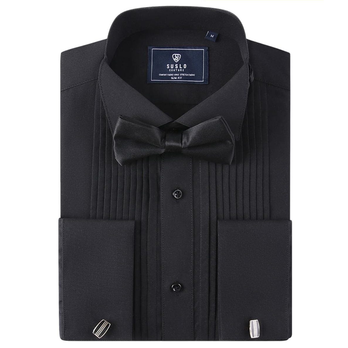 SUSLO COUTURE X SC BLACK / SM TUXEDO SHIRT/Mc-808-1