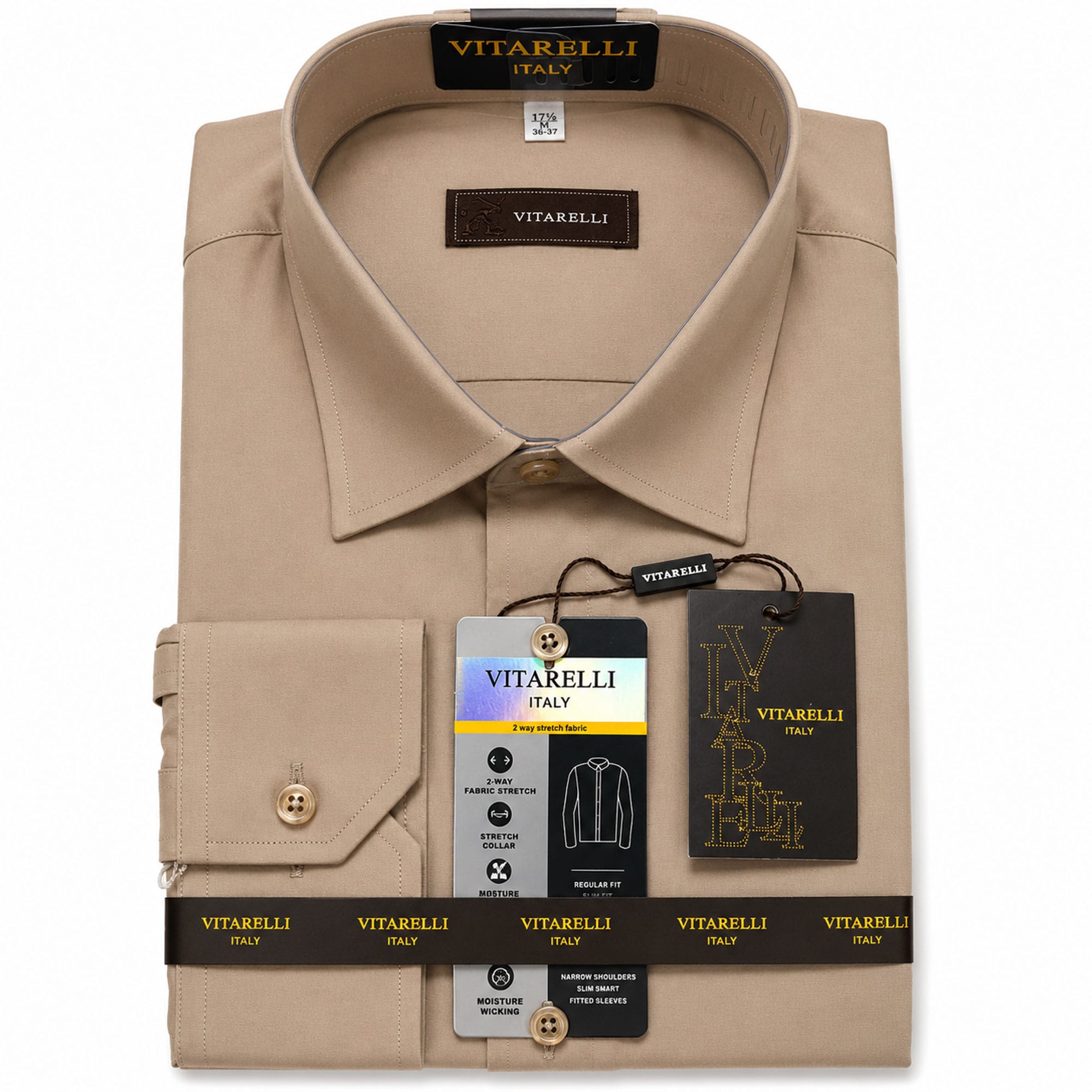 THE SUIT COMPANY S C 4-Way Stretch Dress Shirt