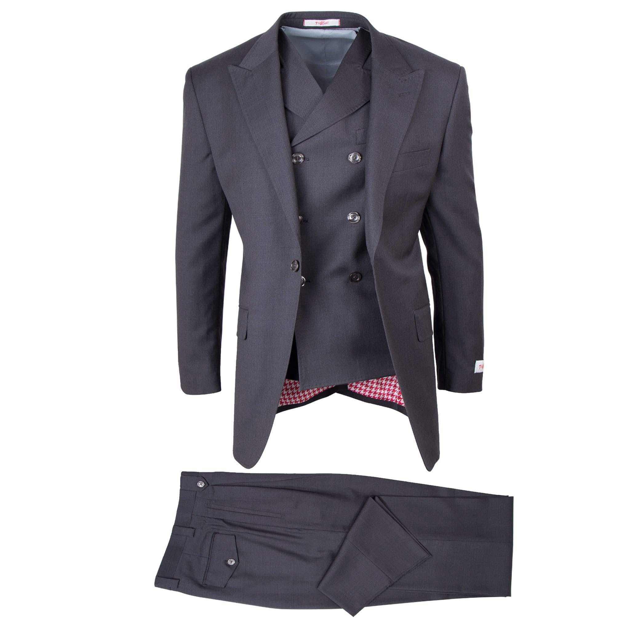 TIGLIO GRAY 1008 / 42R SAN GIOVESSE SUIT & VEST SOLID