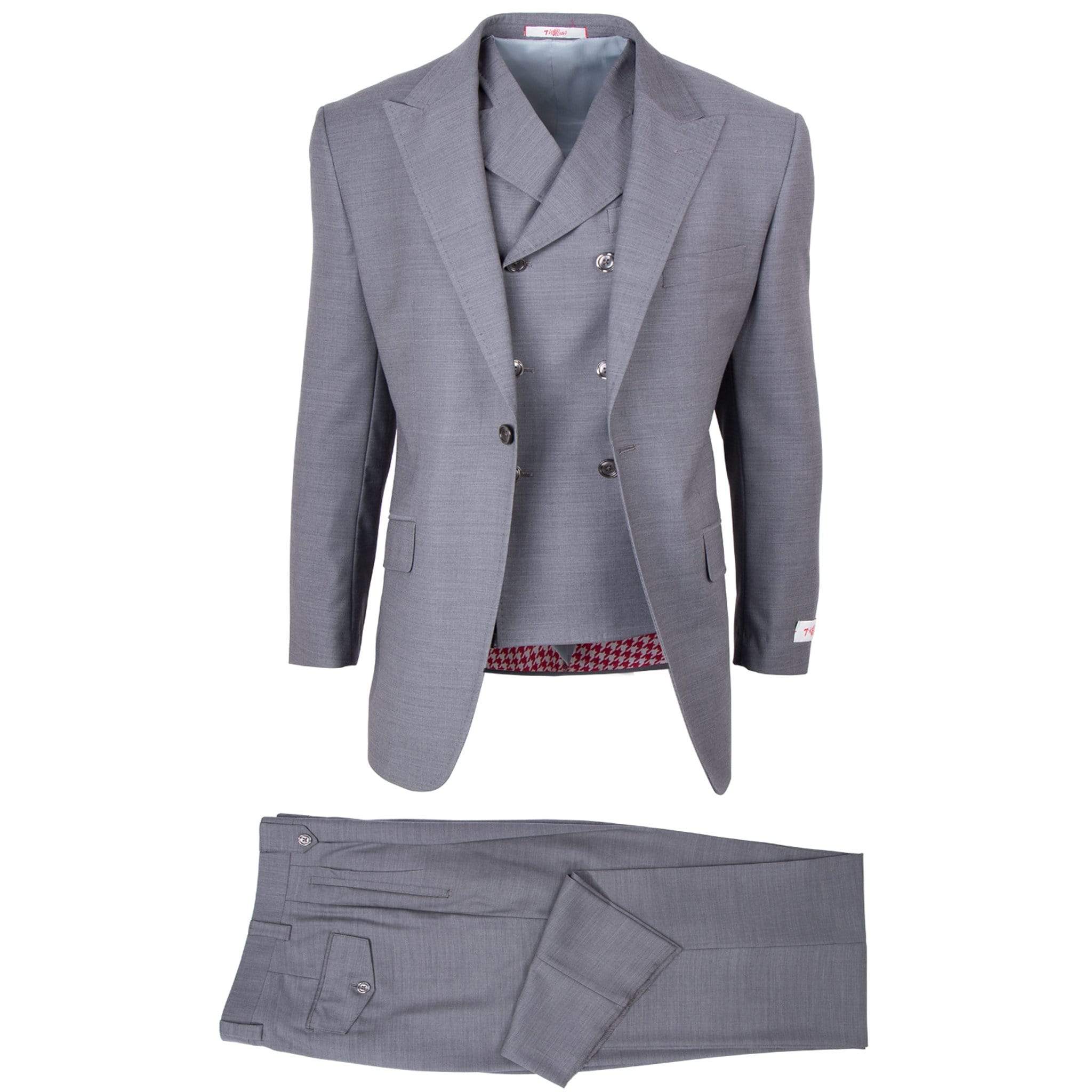 TIGLIO LT.GRAY E090 / 42R SAN GIOVESSE SUIT & VEST SOLID