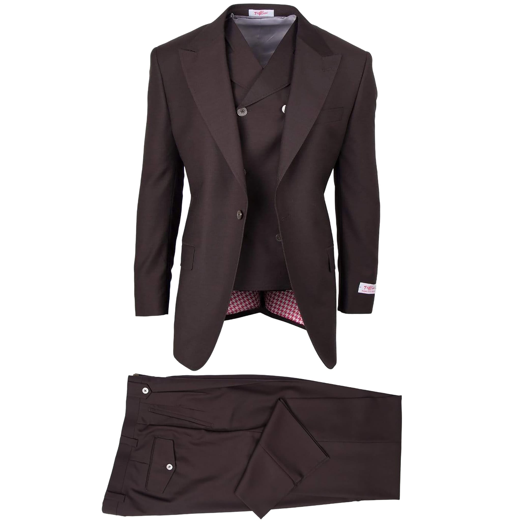 TIGLIO BROWN 1003 / 42R SAN GIOVESSE SUIT & VEST SOLID