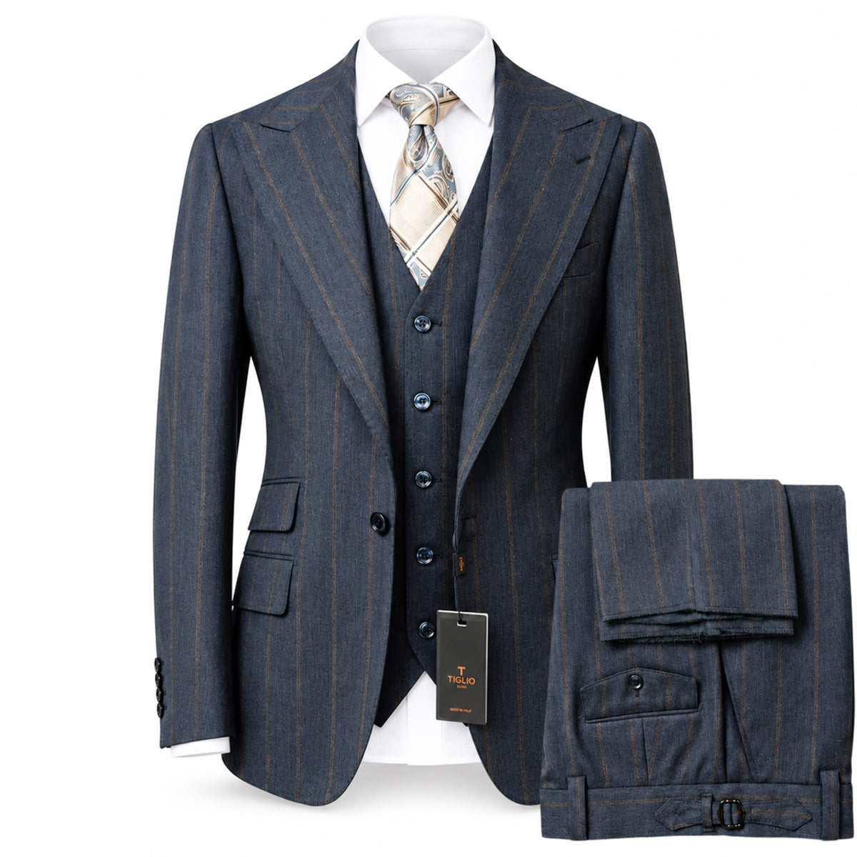 TIGLIO U S M TL31073 / 40R Tiglio ANTIBES Designer Three-Piece Suit