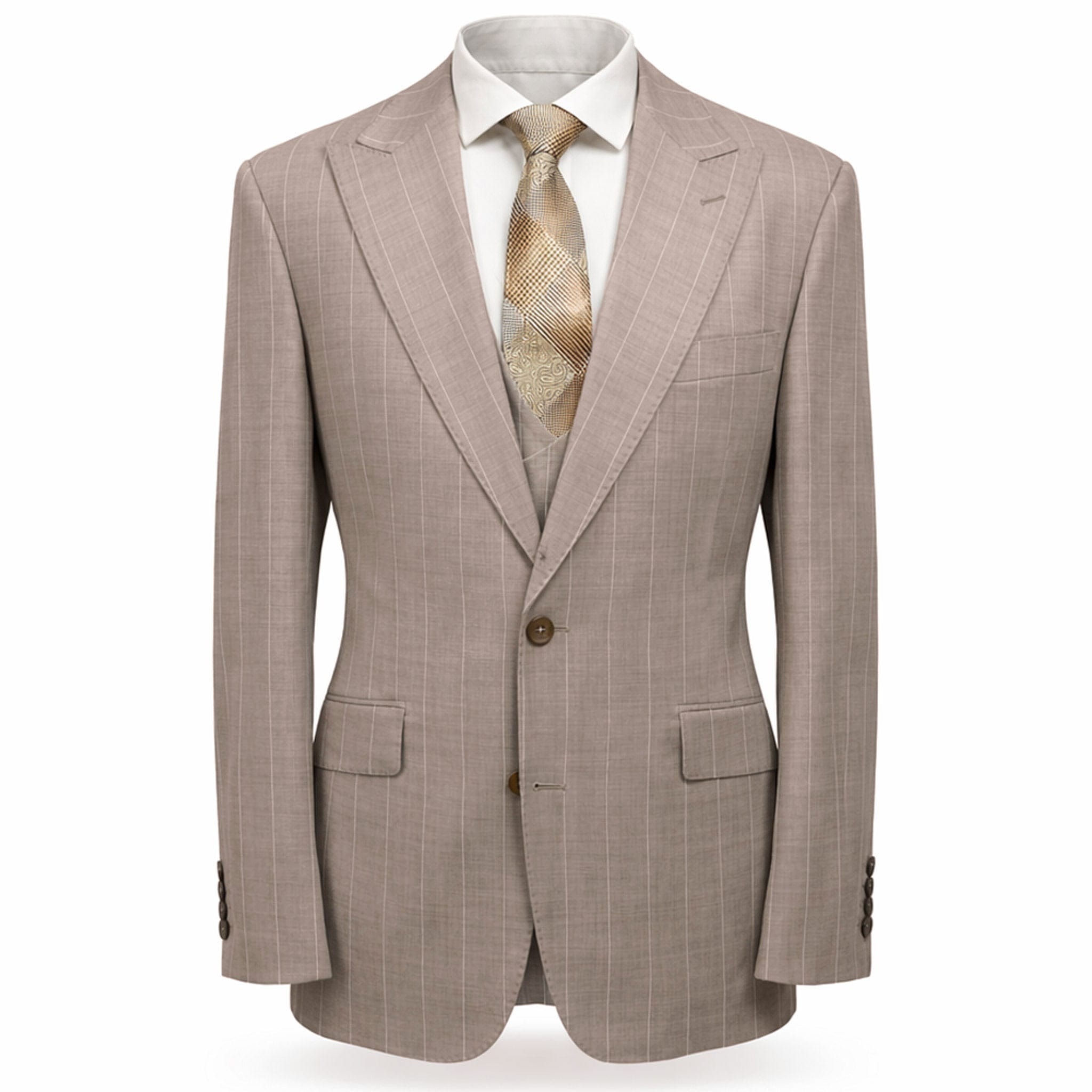 tiglio u sm prosecco by tiglio three-piece modern fit suit with peak lapel and flat front pants