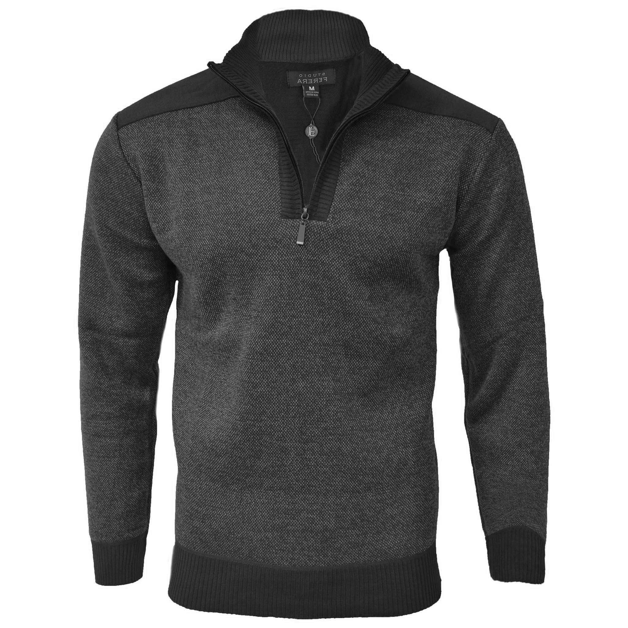 VITAL FASHION GROUP K S BLACK / MED STUDIO FERRERA HALF ZIP SWEATER/Sf1830
