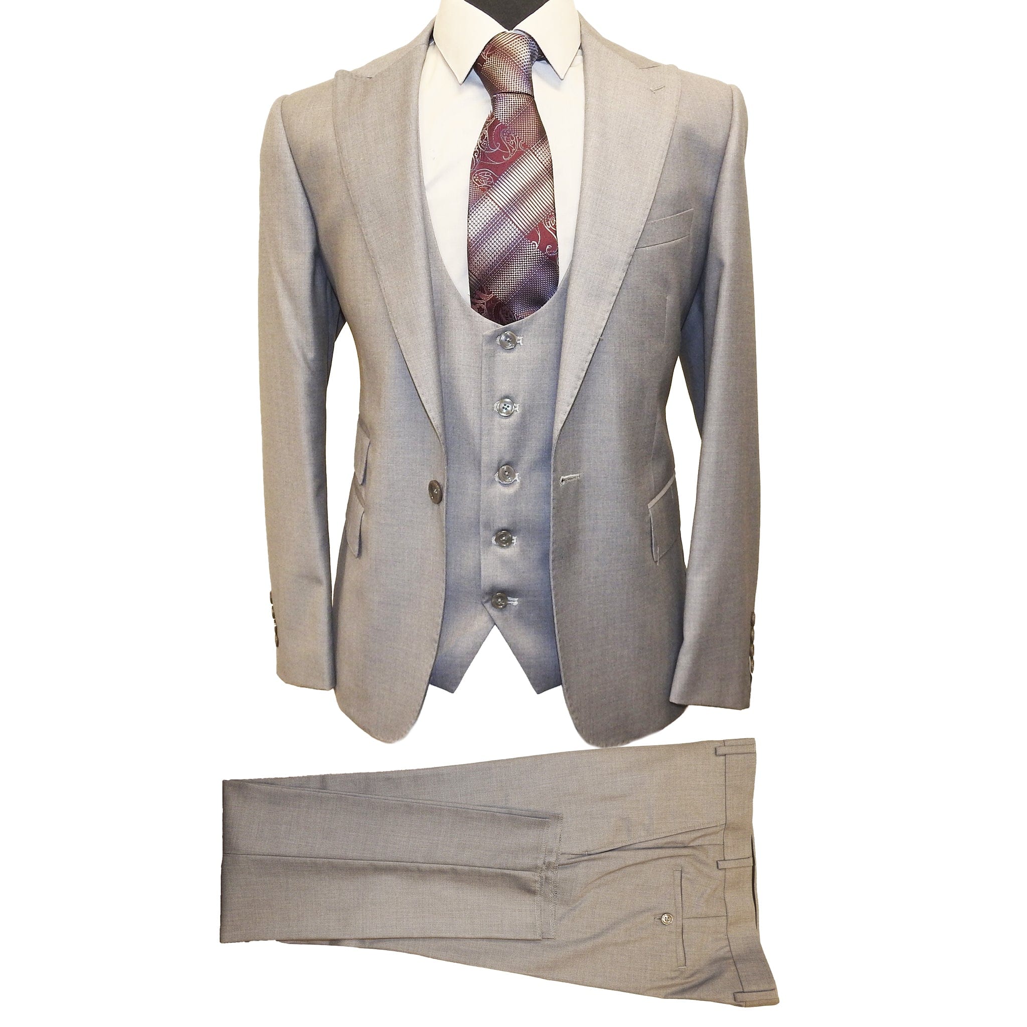 GR CLOTHING GRP DBA ROSSI U SM RM1196 / 40 REG SYDNEY VESTED SUIT/Sydney-3pc