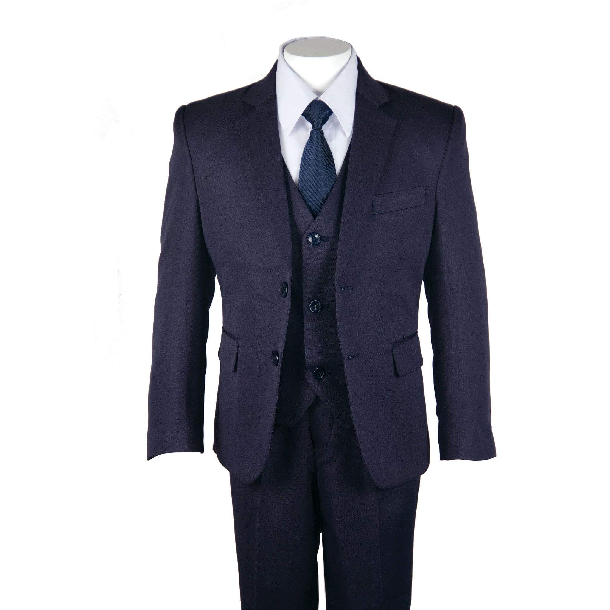 KNY MENSWEAR, INC. U SB NAVY / 4 JUNIOR BOYS 5 PIECE SUIT B-160