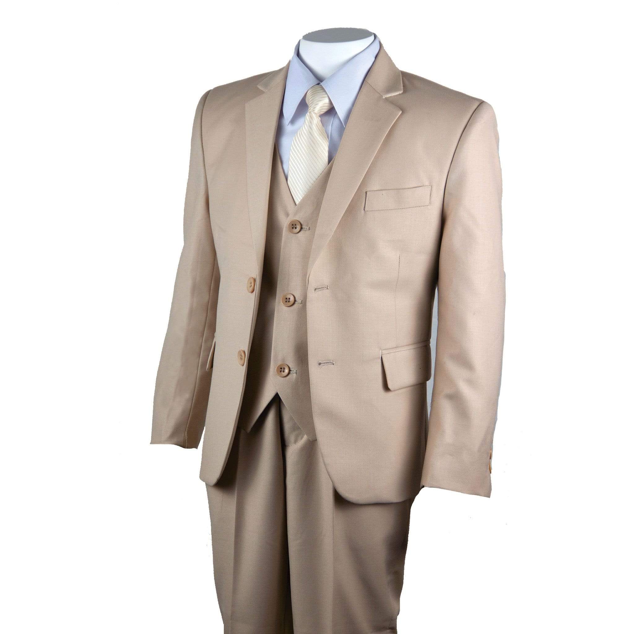 KNY MENSWEAR, INC. U SB SAND / 8 JUNIOR BOYS 5 PIECE SUIT B-160