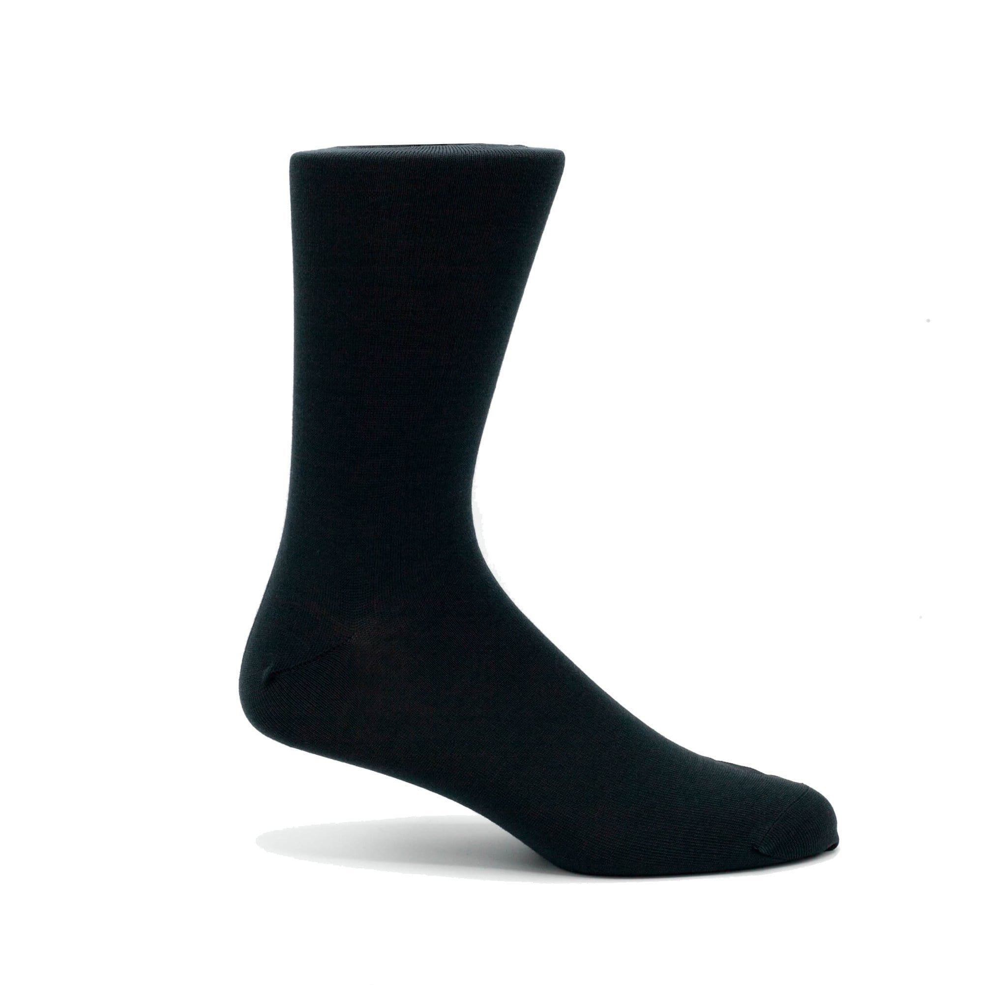 SOCKS AS VANNUCCI SOLID BLACK