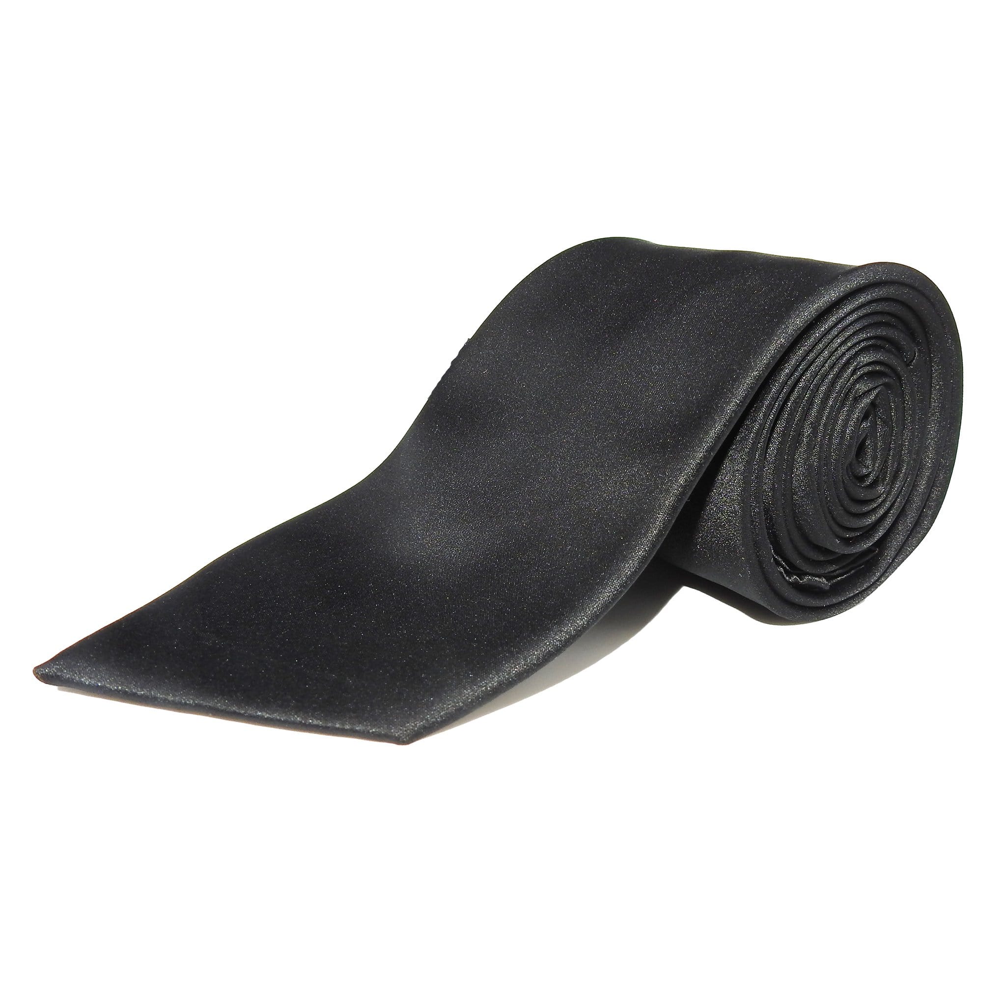 STACY ADAMS N T BLACK STACY ADAMS SOLID TIE/HANKIE SET