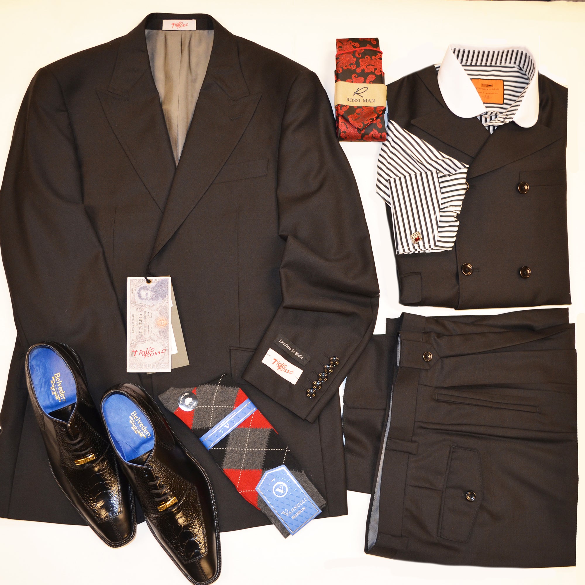 SANGIOVESSI SUIT/LND SHIRT/BELVEDERE SHOES