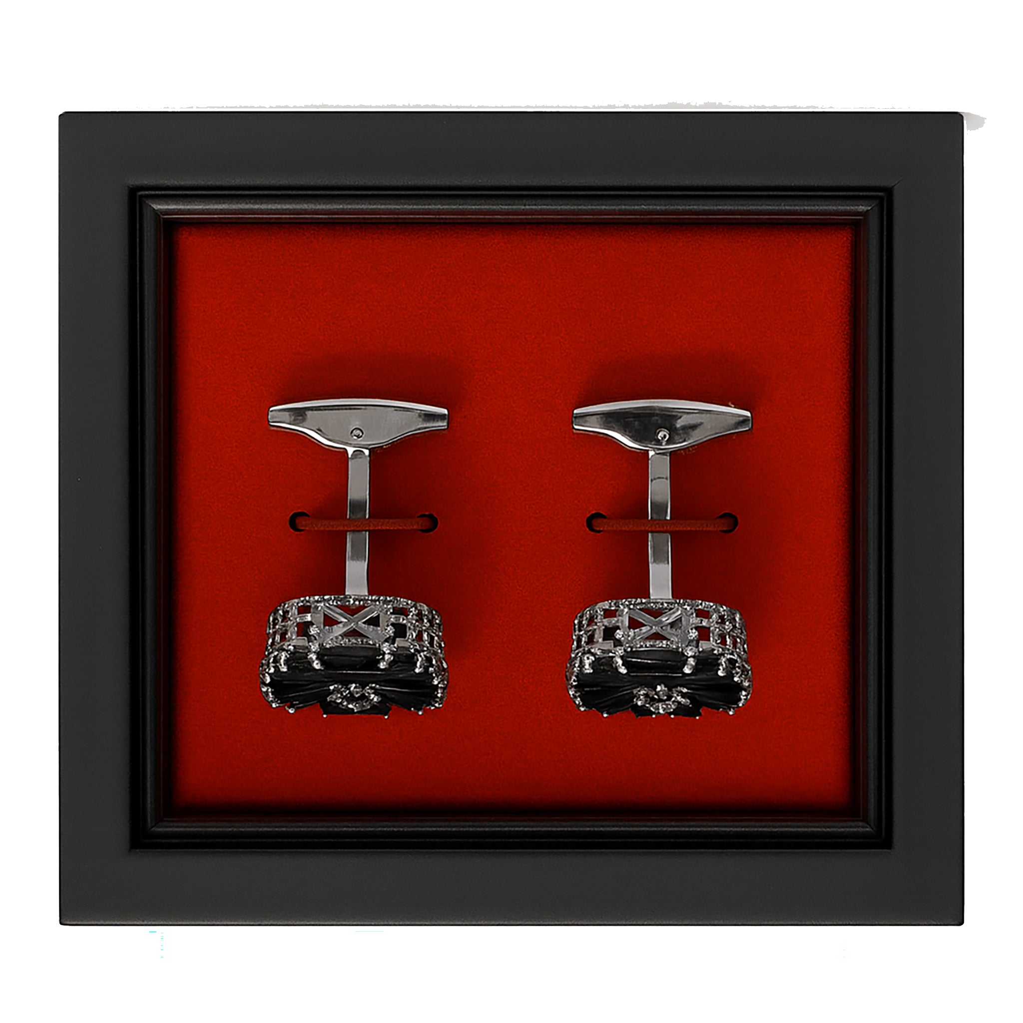 Black & Silver Octagon Cufflinks