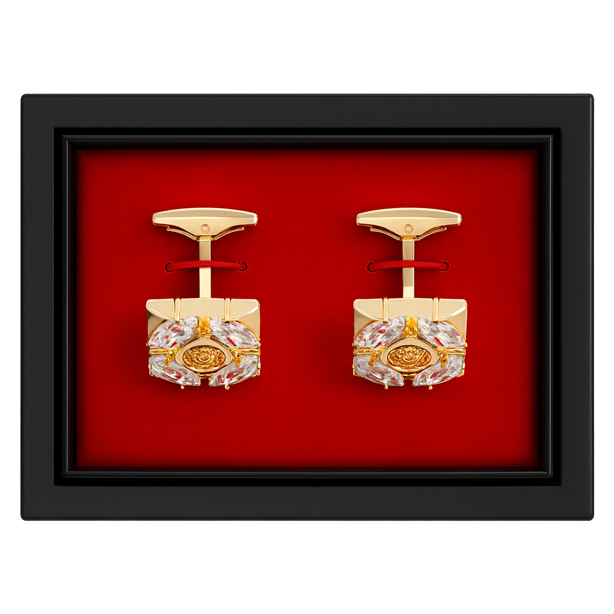 Gold & Crystal Radiance Cufflinks