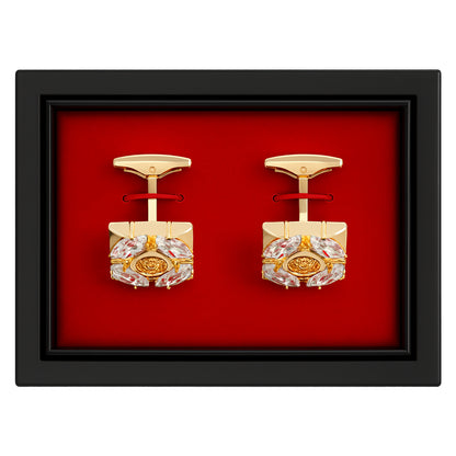 Gold & Crystal Radiance Cufflinks