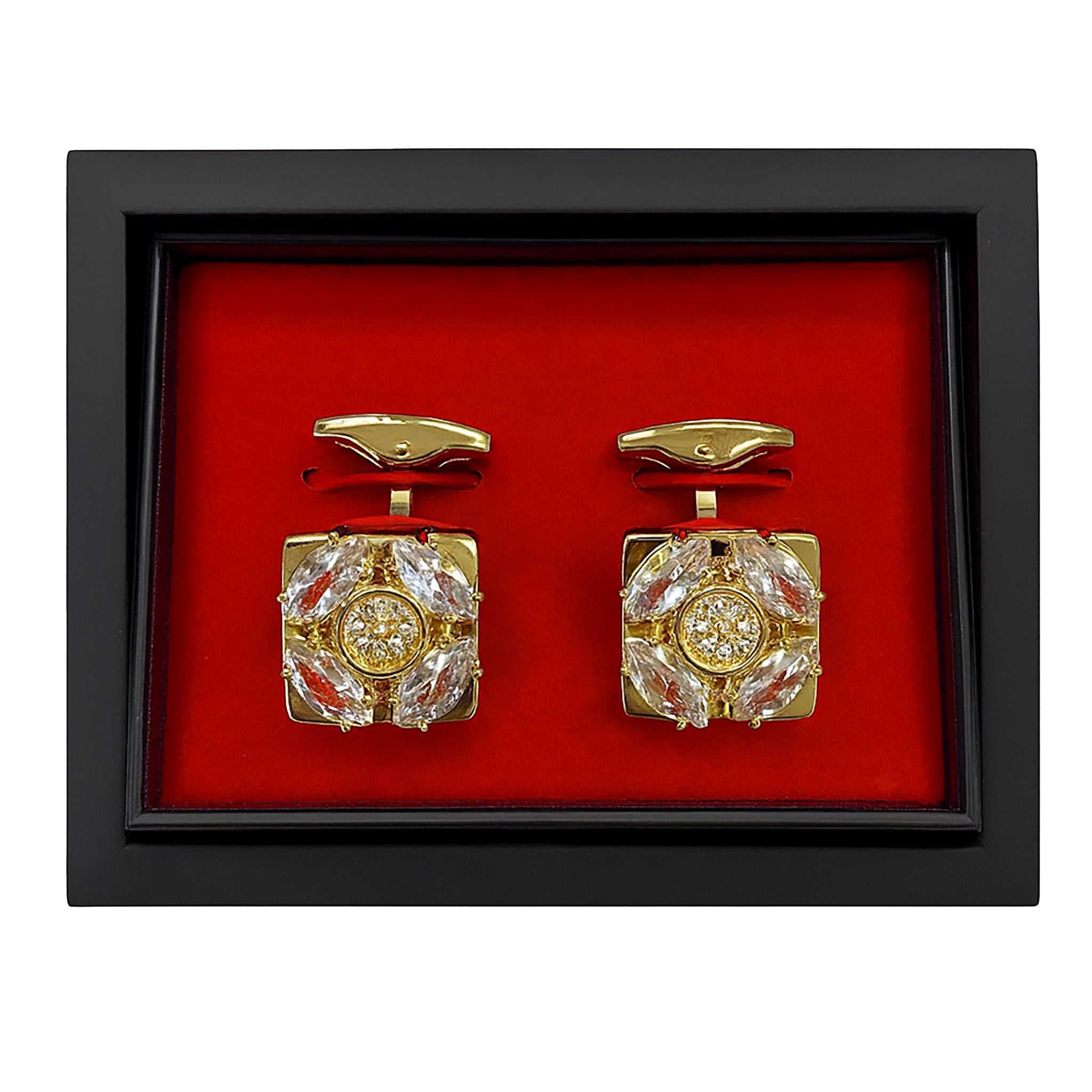 Gold & Crystal Radiance Cufflinks